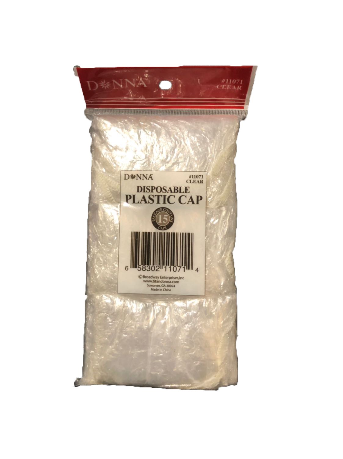Donna Collection Disposable Plastic Cap 15 Count