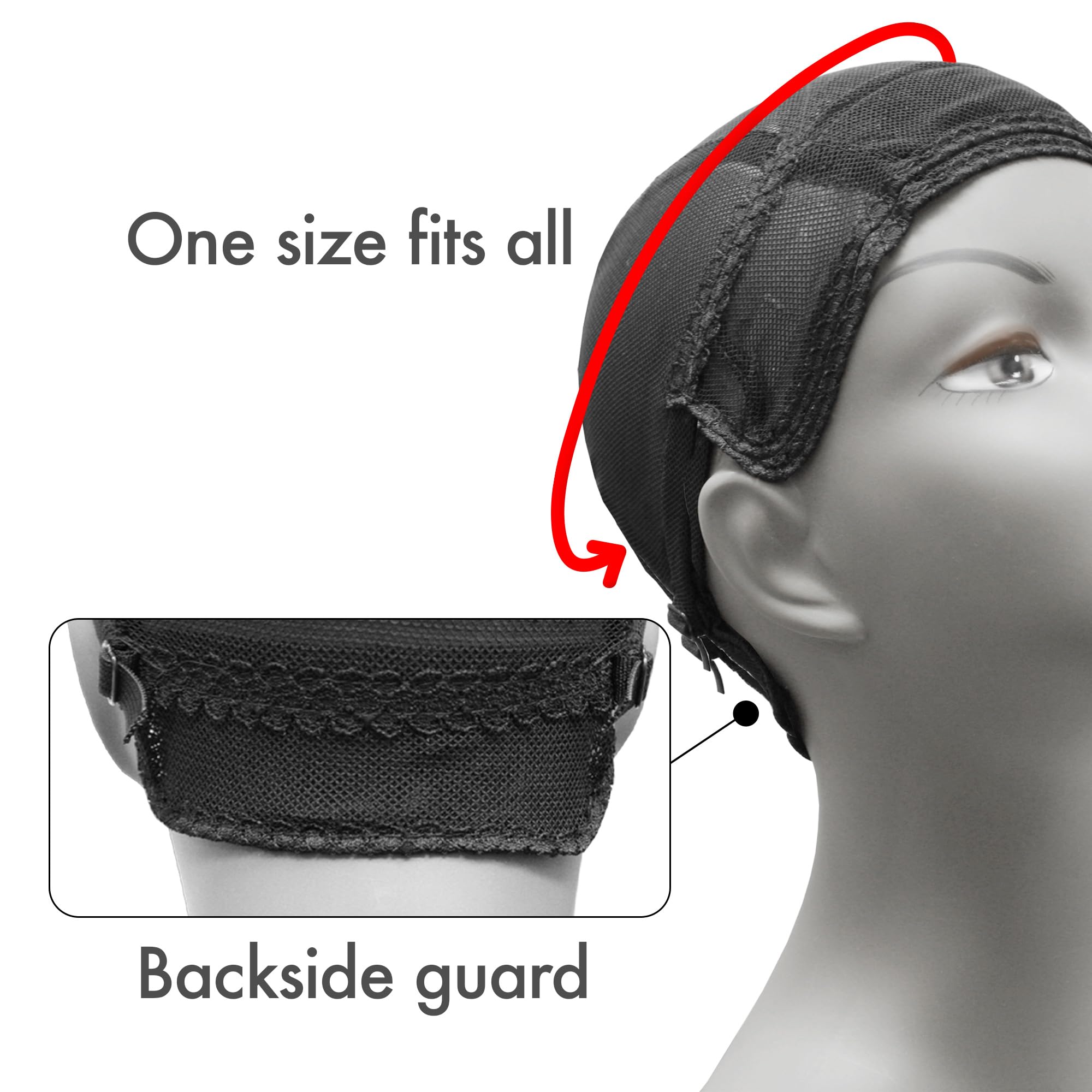 Donna Collection Collection Deluxe Multi Use Weaving Cap Black - Thumbnail 3