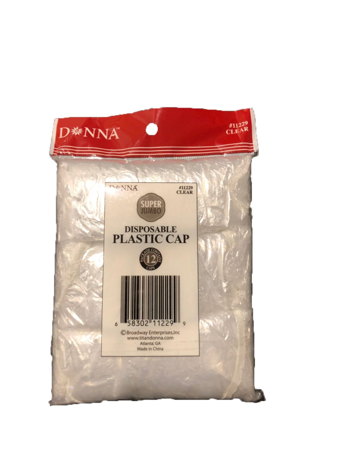 Donna Collection Disposable Plastic Cap Super Jumbo 12 Count - Thumbnail 2