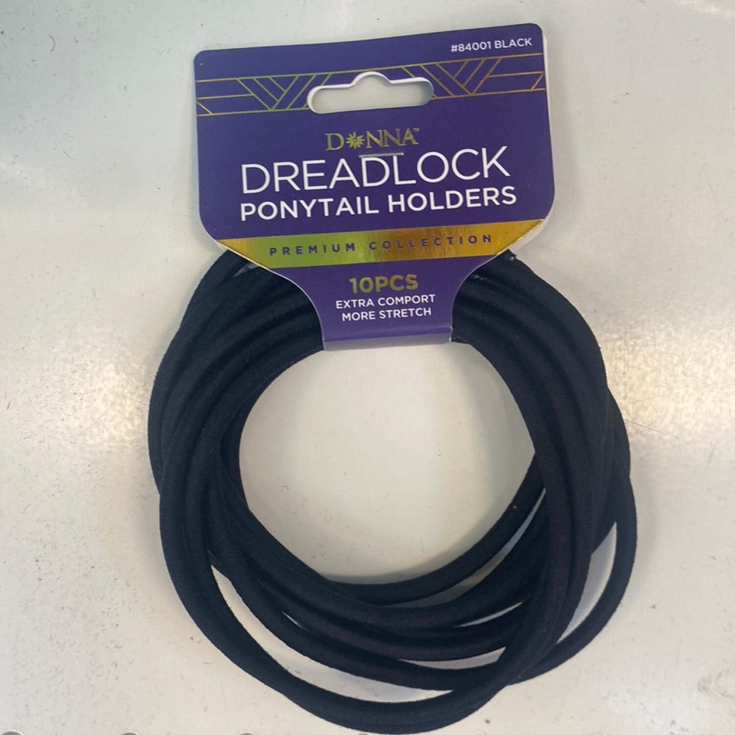 Donna Dreadlock Ponytail Holders Black Extra Comfort