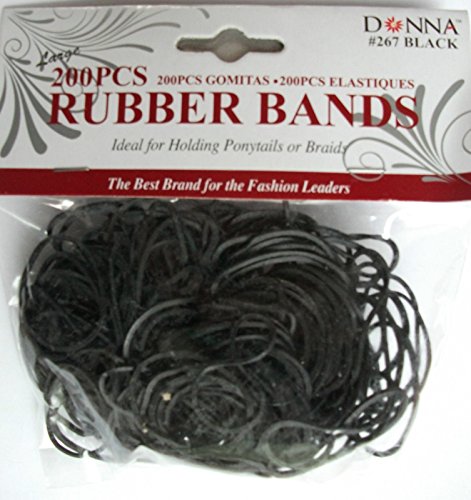 Donna Collection Elastic Bands Black 200 Count - Thumbnail 2