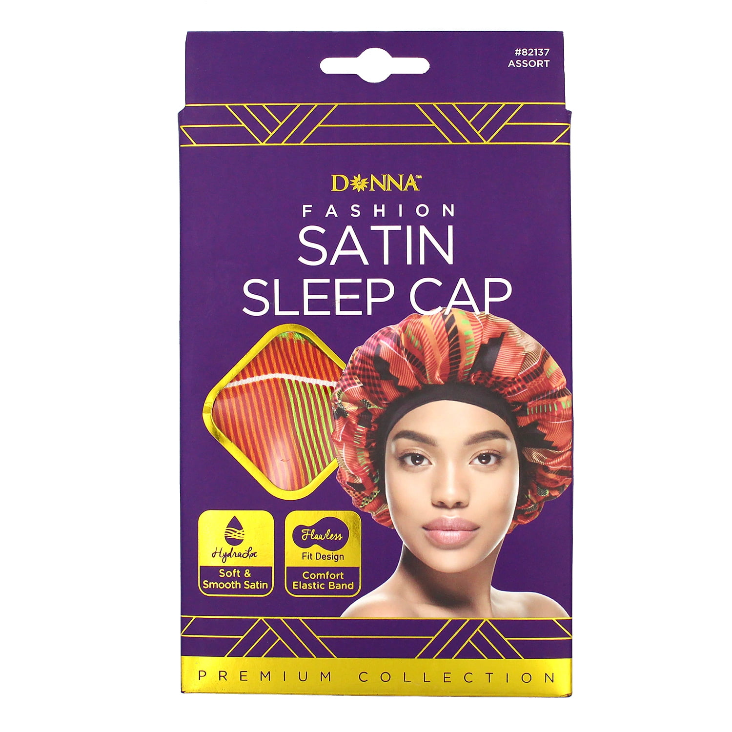 Donna Fashion Satin Sleep Cap 82137 Assorted Color Packaging May Vary 1 Ea