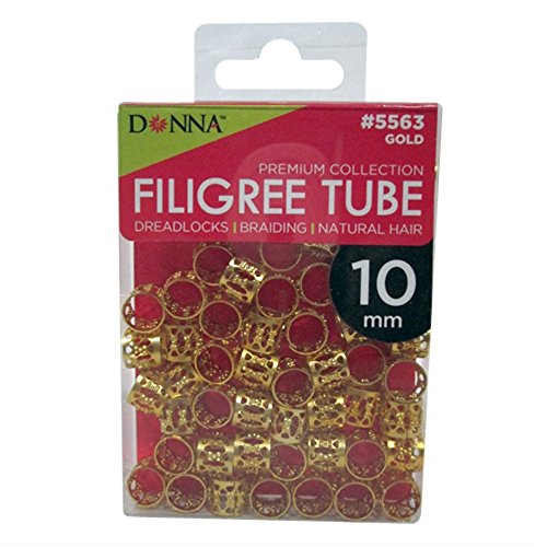 Donna Collection Filigree Tube Gold 10mm - Thumbnail 3
