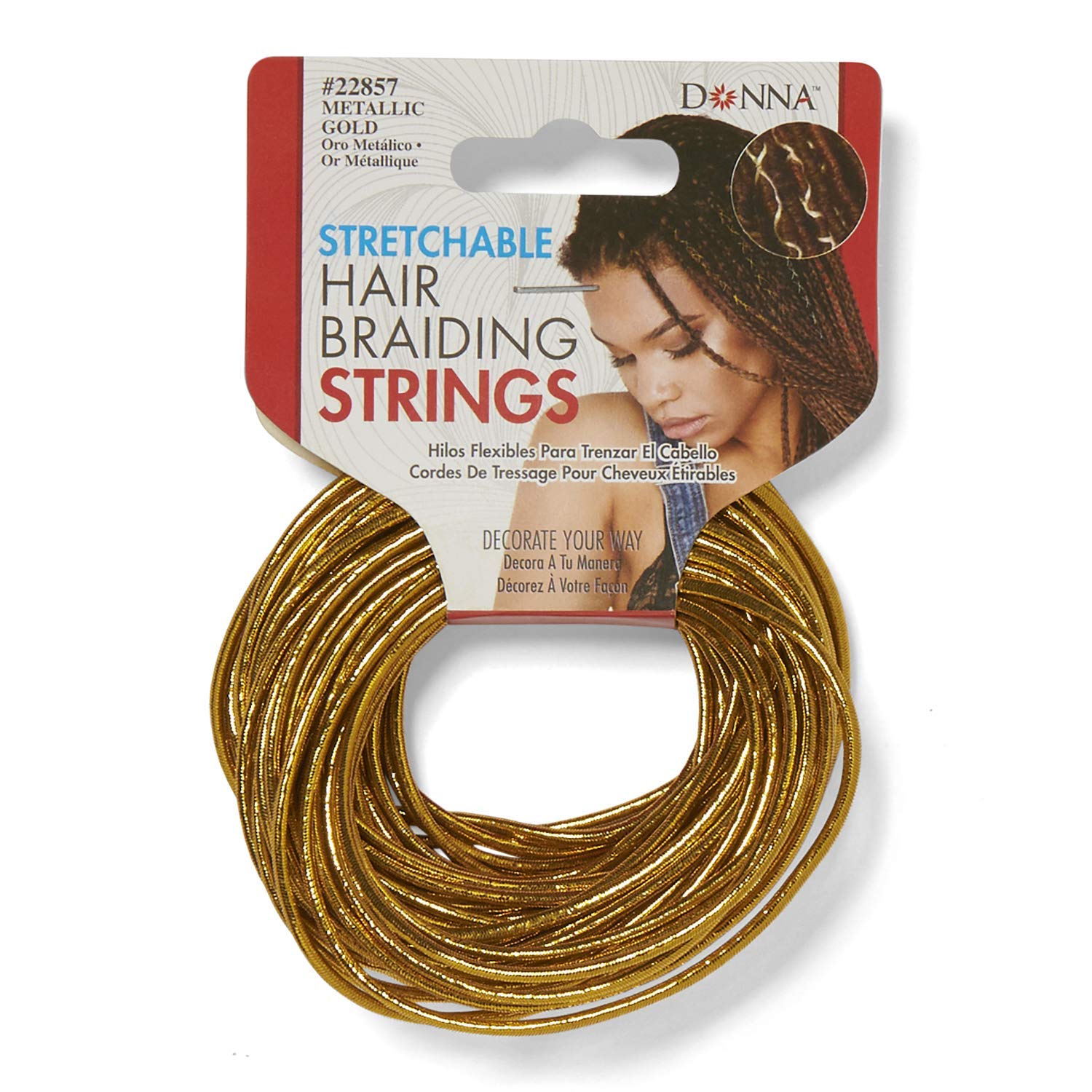 Silver Stretchable Hair Braiding String