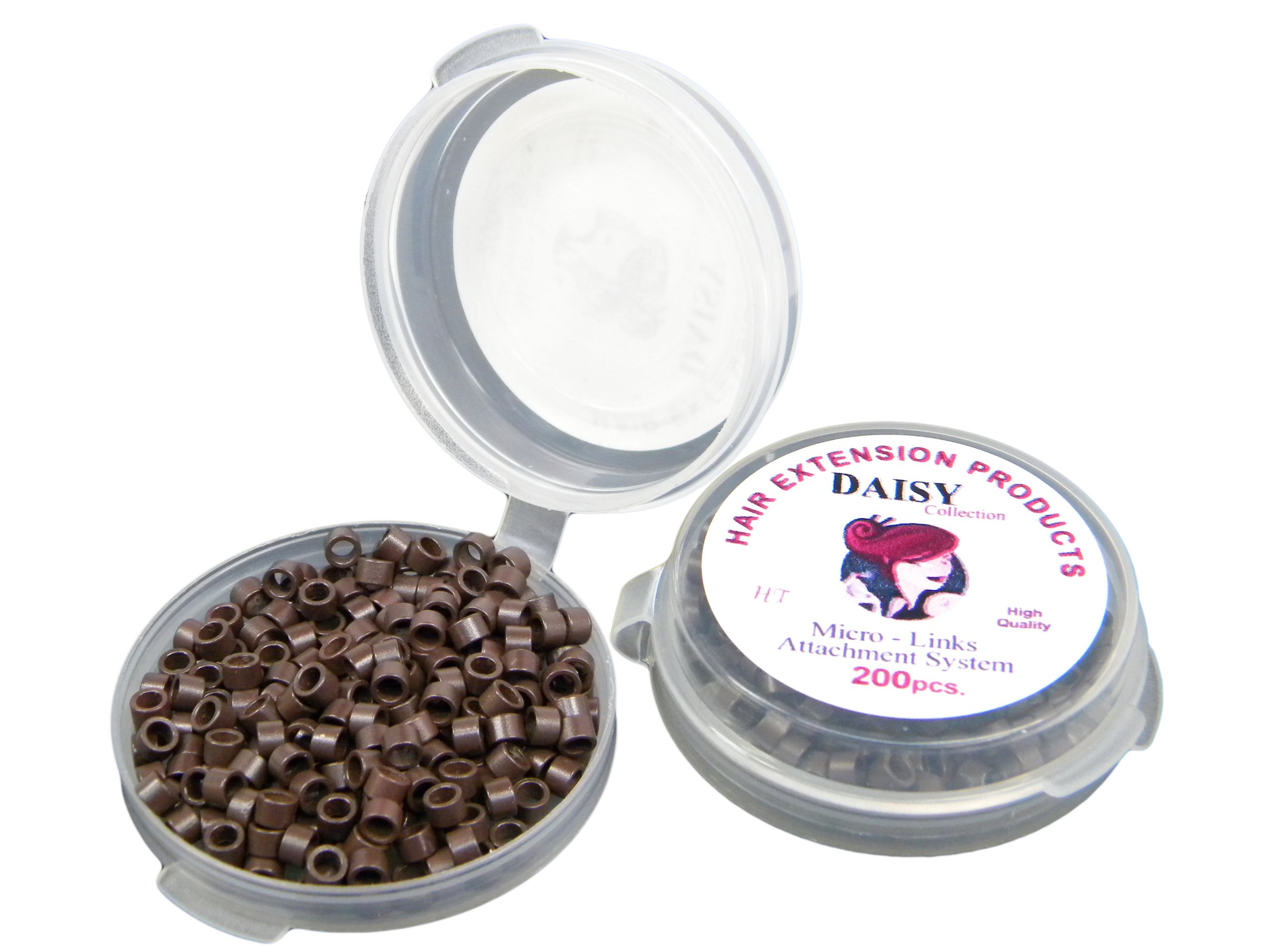 Hair Extensions Micro Rings Attachment System Dark Brown 200pcs