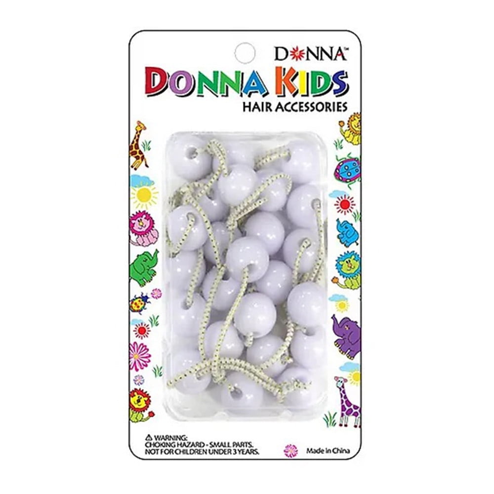 Donna Kids Ponytail Ball Bands White Packaging May Vary 12 Ea