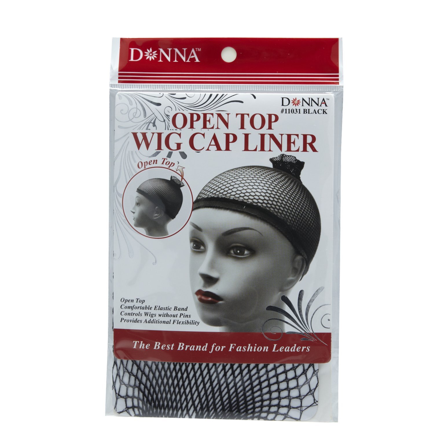 Donna Collection Wig Cap Liner Cool Mesh Black