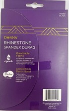 Donna Rhinestone Spandex Durag 22192 Black 1 Ea - Thumbnail 2