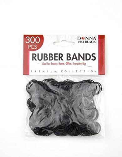 Donna Hair Rubber Bands 250 Ct Black - Thumbnail 2