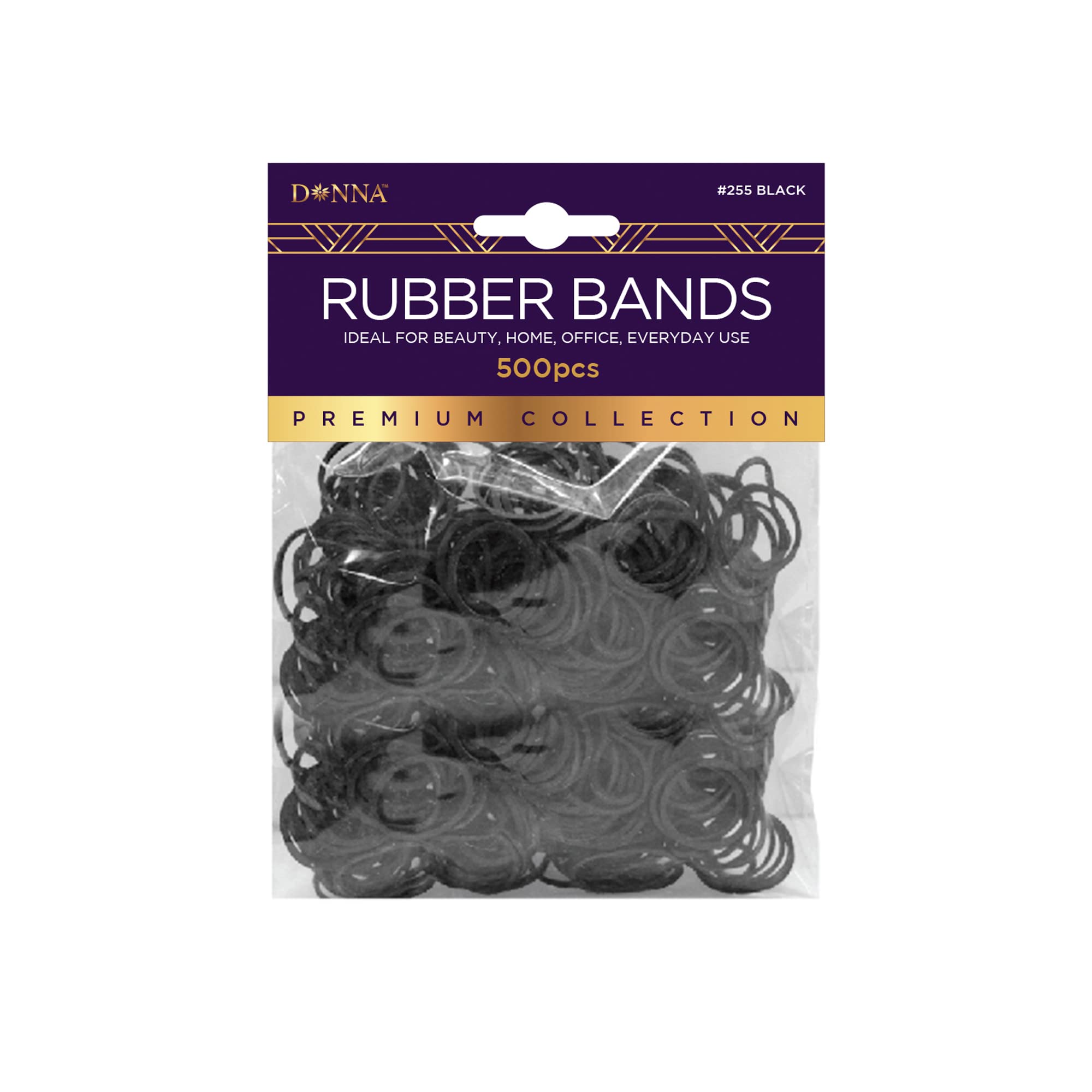 Donna 500pcs Elastic Bands Rubber Bands Hair Bands for Kid Hair Hair Ties Black