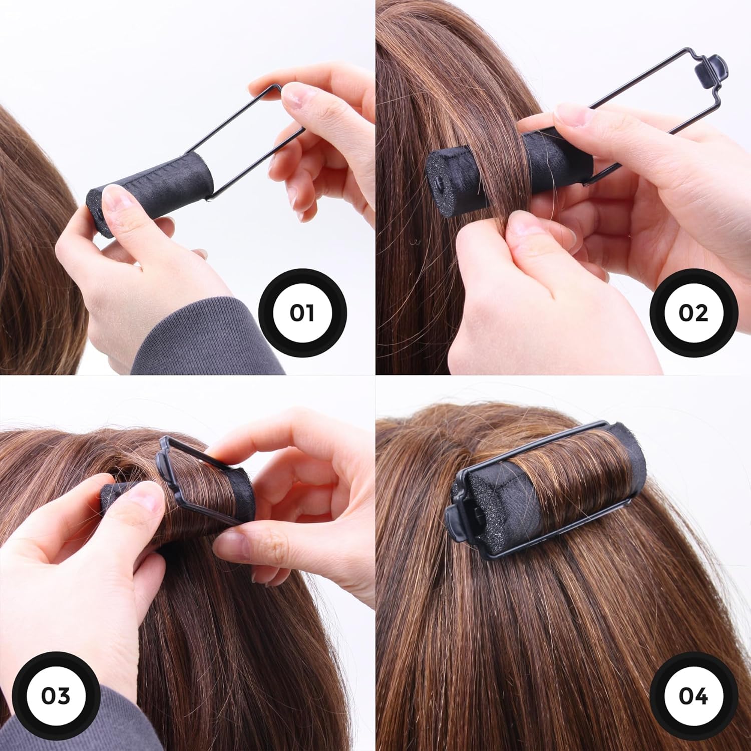 Donna Satin Foam Rollers 30pcs Soft Heatless Hair Rollers for Sleeping Gentle (Set) - Thumbnail 3