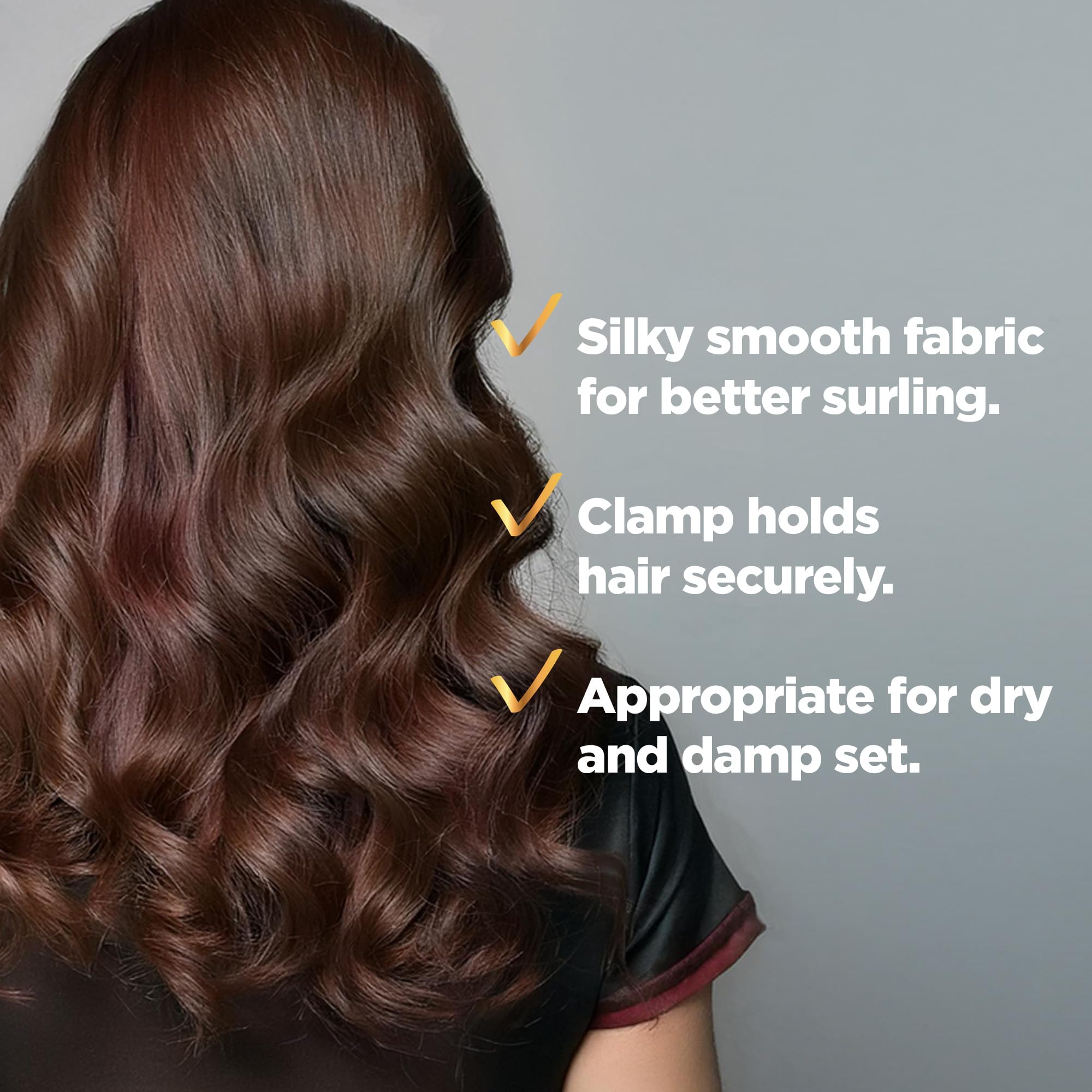 Donna Collection Pillow Satin Rollers Black - Thumbnail 2