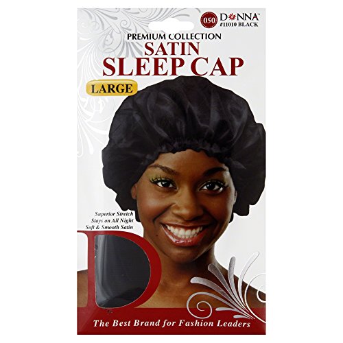 Donna Collection Satin Sleep Cap Black - Thumbnail 2