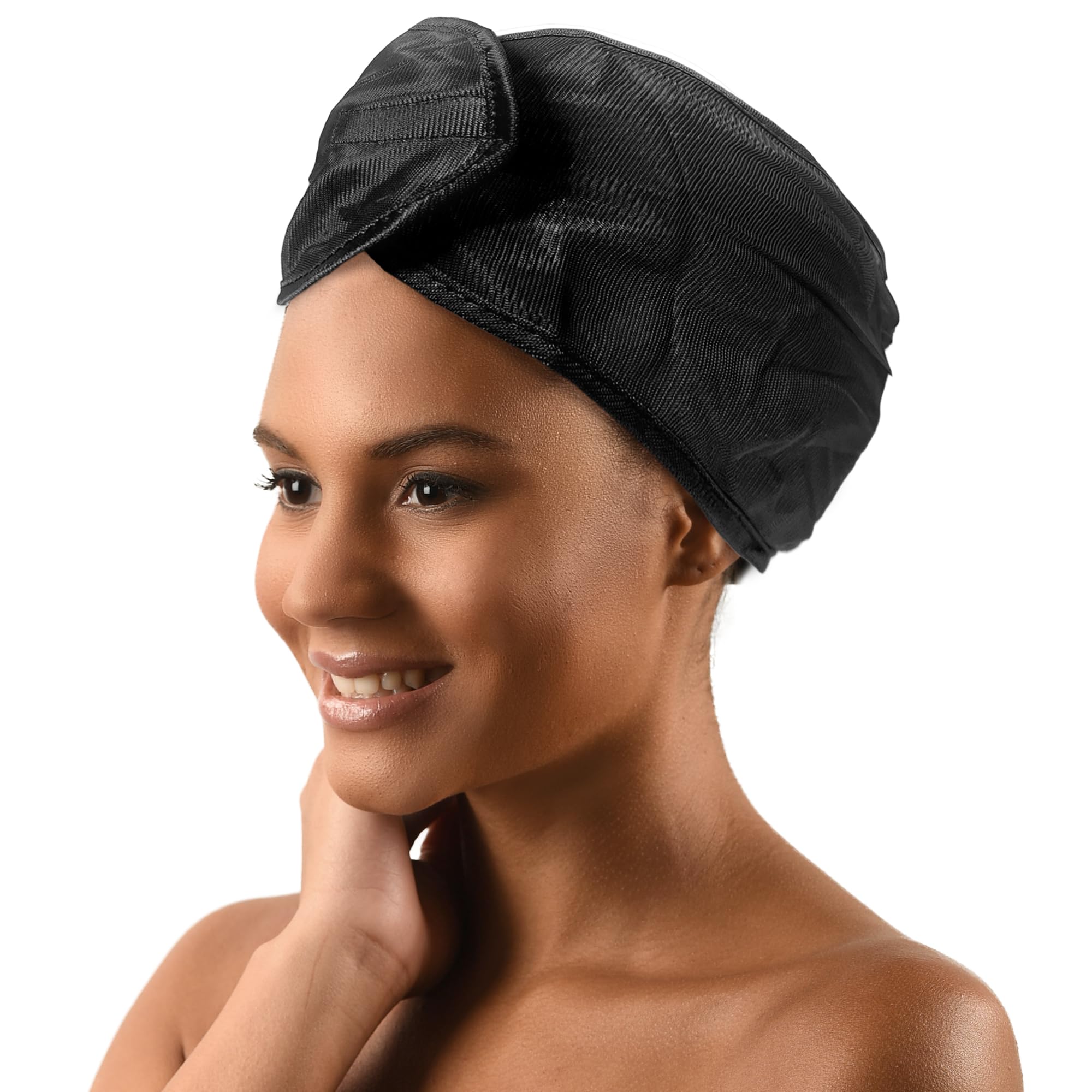 Donna Silky Satin Wrap Cap Adjustable Hair Wrap Soft Smooth Satin Head Wrap - Thumbnail 2