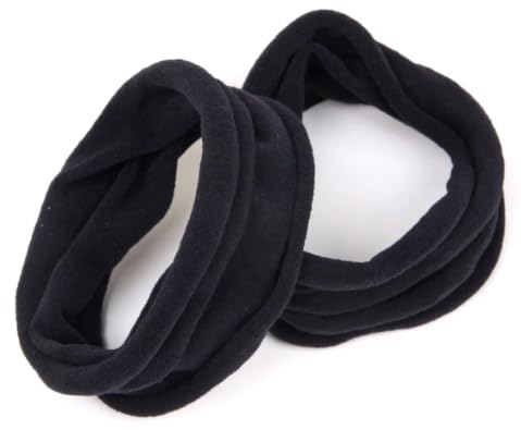 Donna Super Soft Ponytail Holder Small 2 Psc Collection Black Pack of 2 - Thumbnail 2