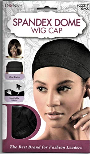 Donna Collection Black Spandex Dome Cap - Thumbnail 2
