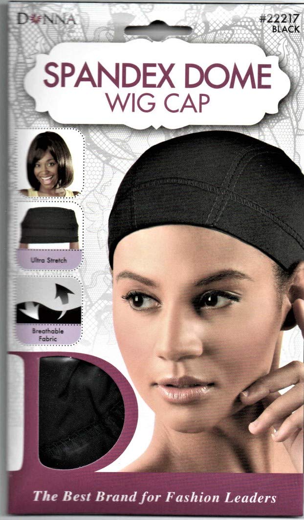 Donna Collection Black Spandex Dome Cap