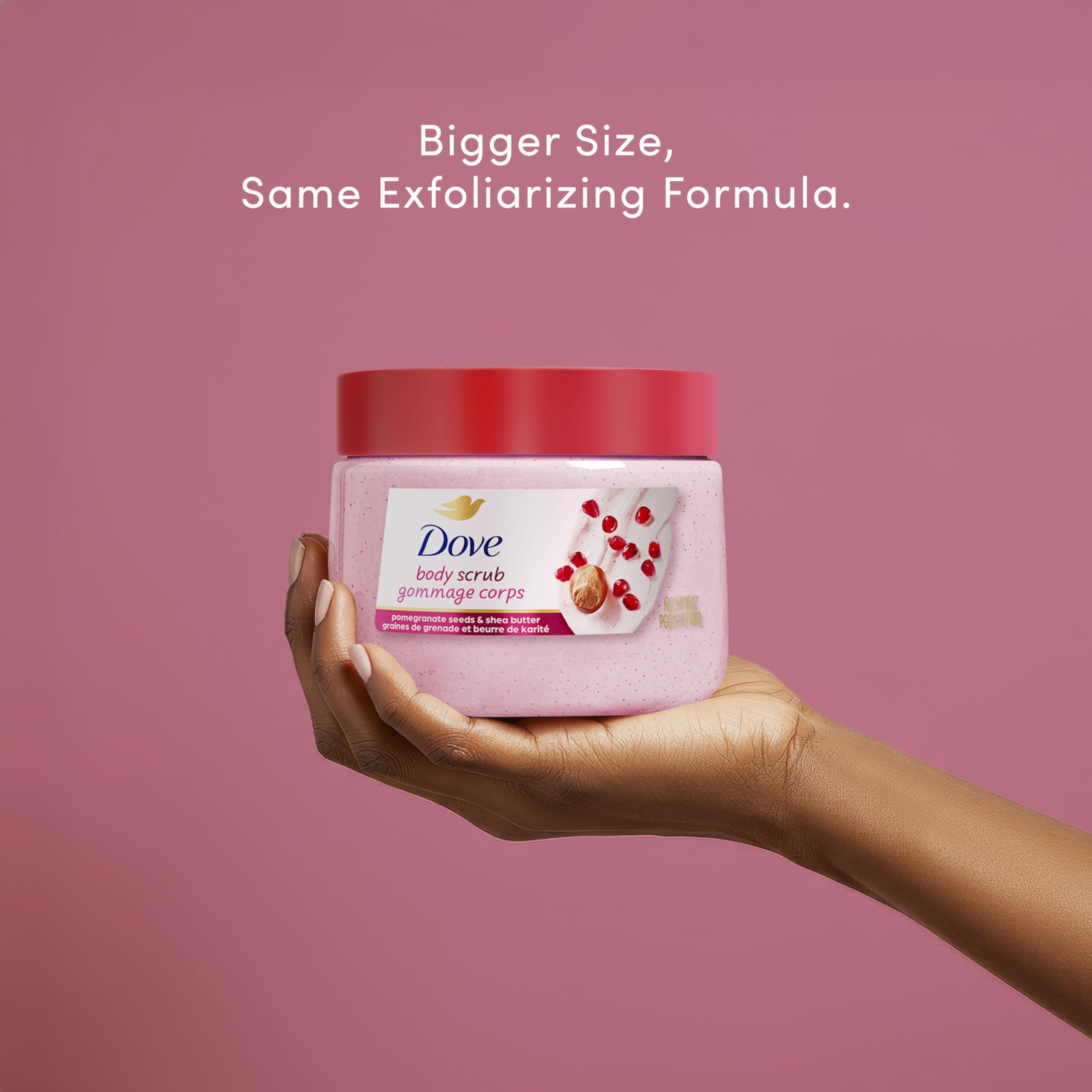 Dove Pomegranate Shea Butter Body Scrub Exfoliates and Deeply Nourishes for - Thumbnail 2