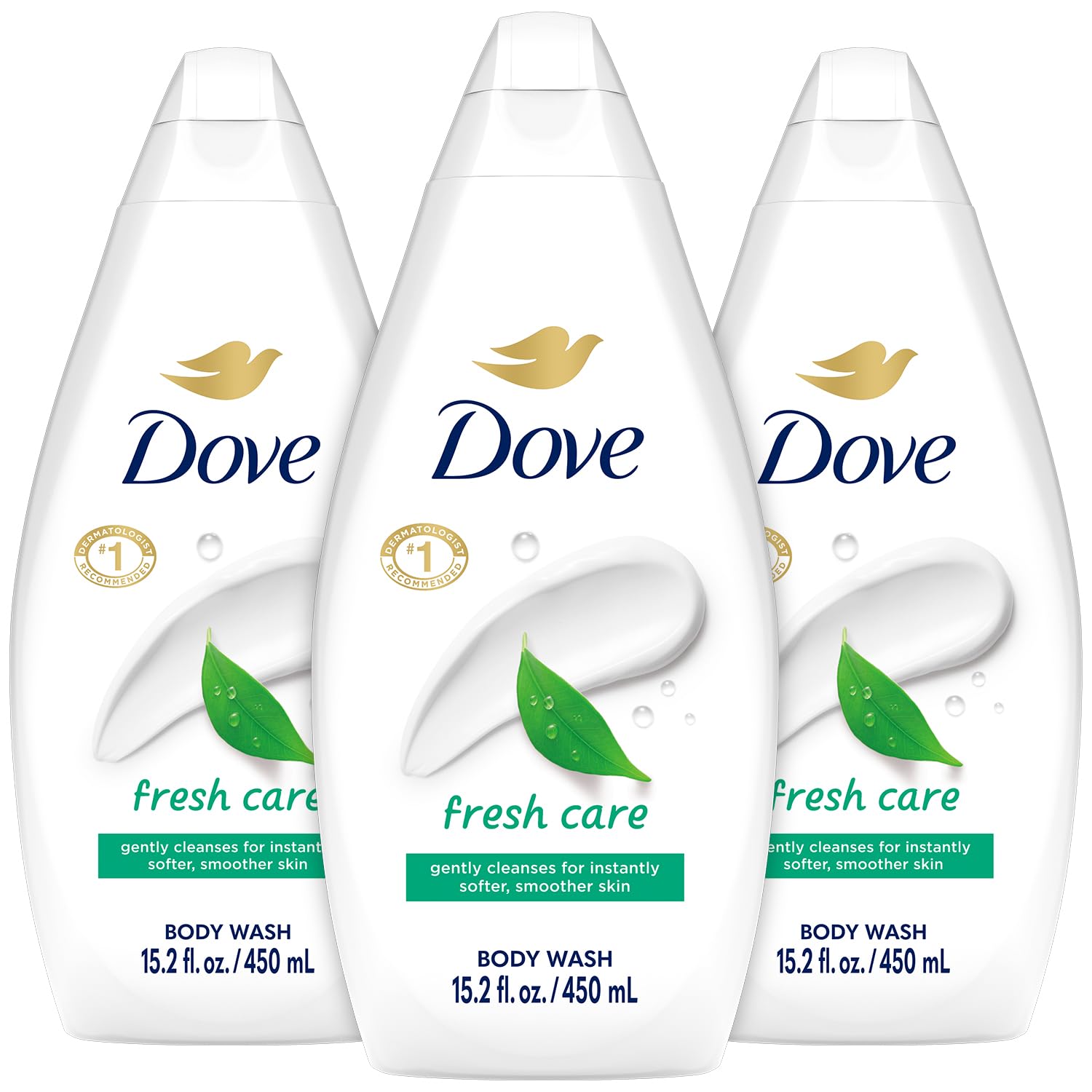 Dove Body Wash Fresh Care 3 Pack Revitalizing Moisturizing Cleanser for Smooth
