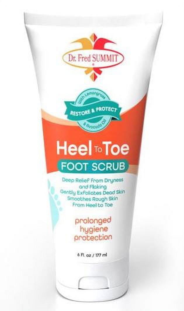 Dr. Fred Summit Heel To Toe Renew Scrub With Lemongrass and Avocado Oil .