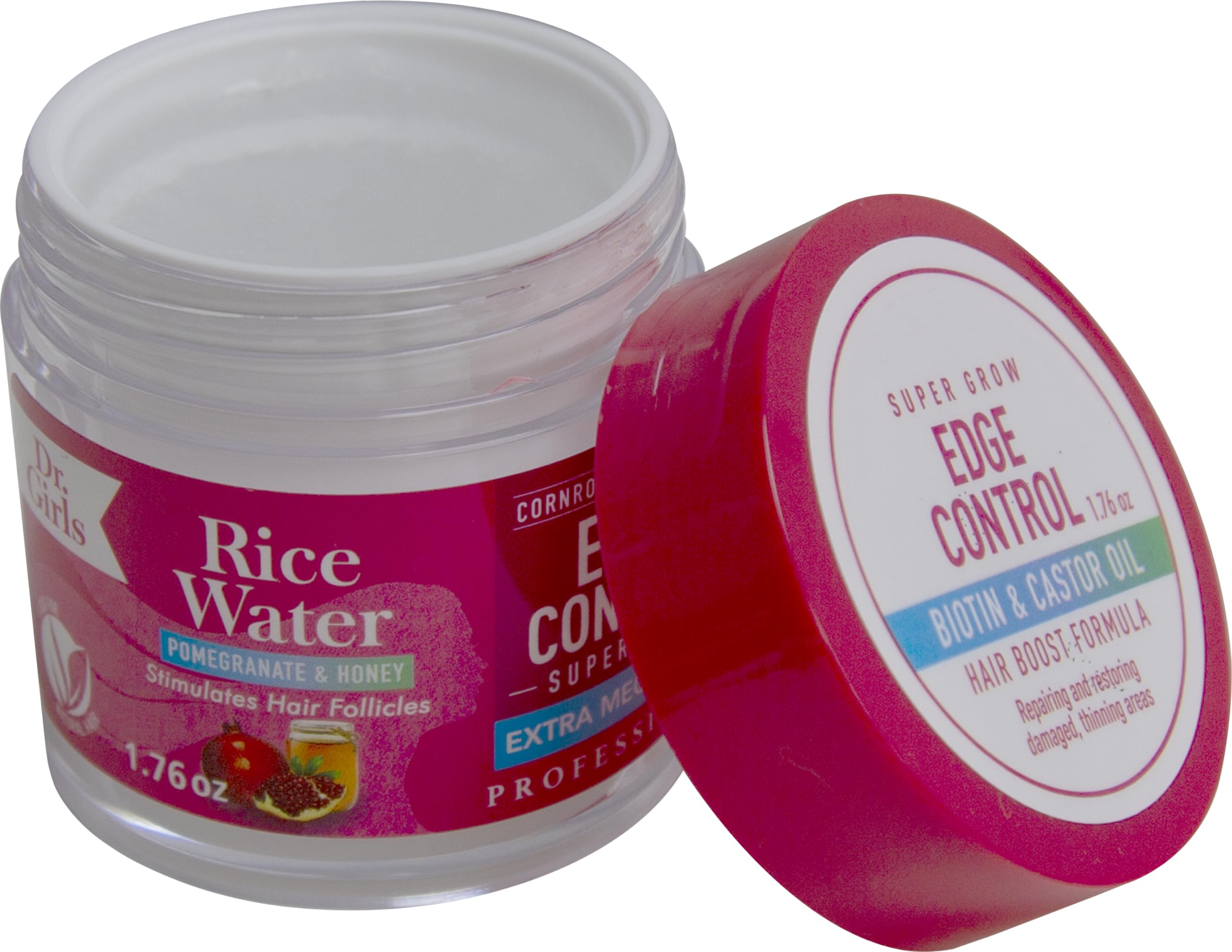 R B Collection Inc 3 Pack Dr Girls Edge Control / Pomegranate Honey Scent/no
