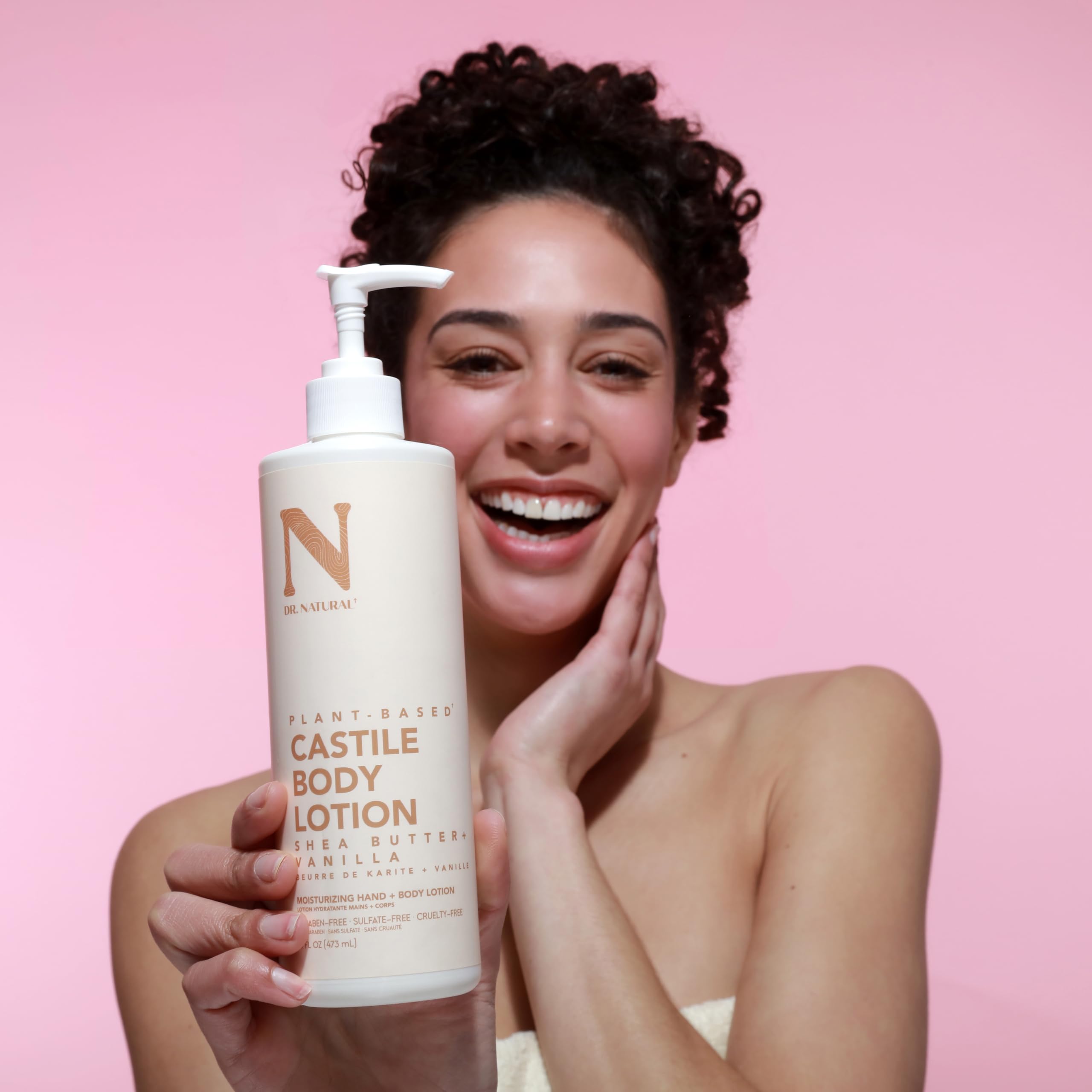 Dr. Natural Castile Body Lotion Non Greasy Shea Butter Body Cream Gentle and - Thumbnail 2