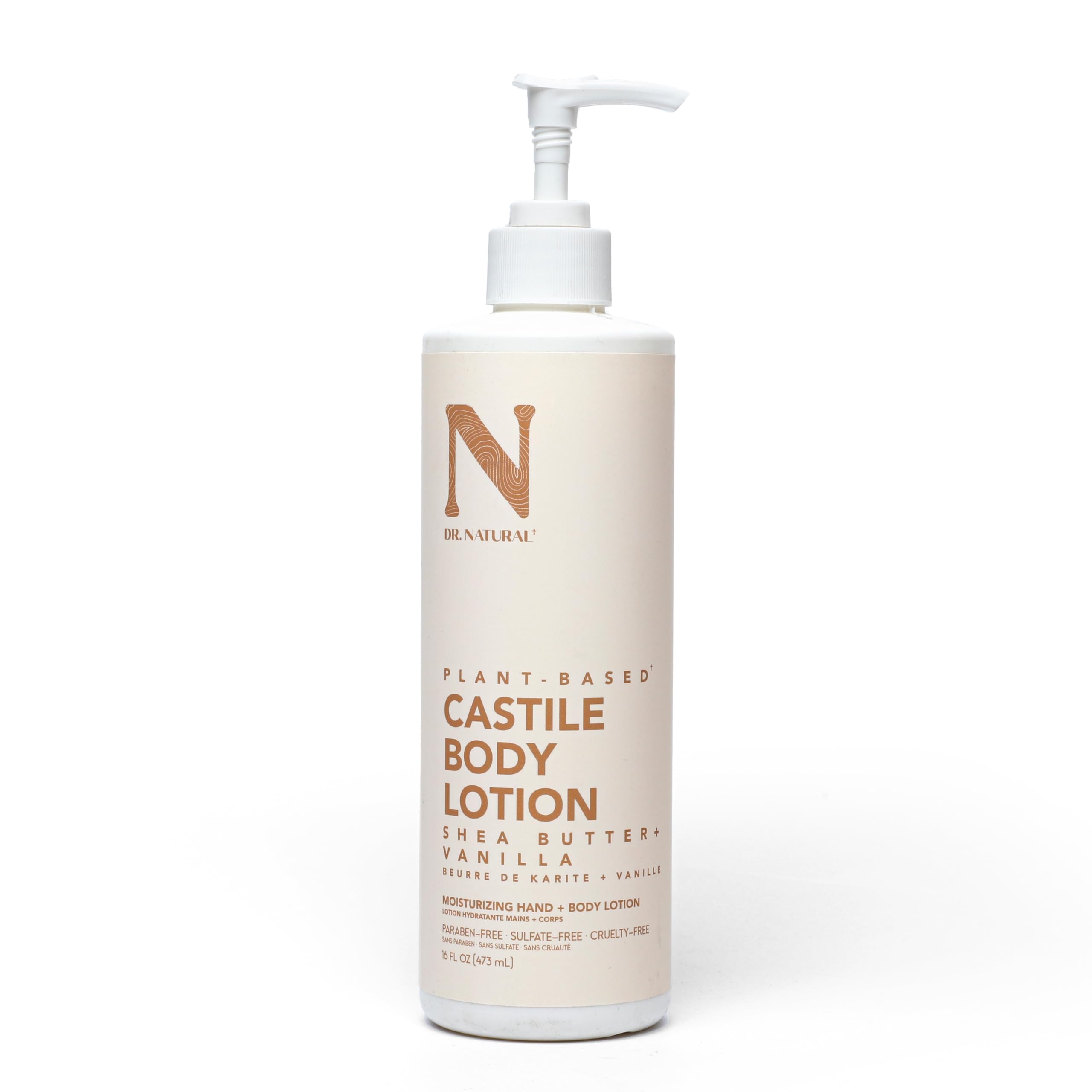 Dr. Natural Castile Body Lotion Non Greasy Shea Butter Body Cream Gentle and