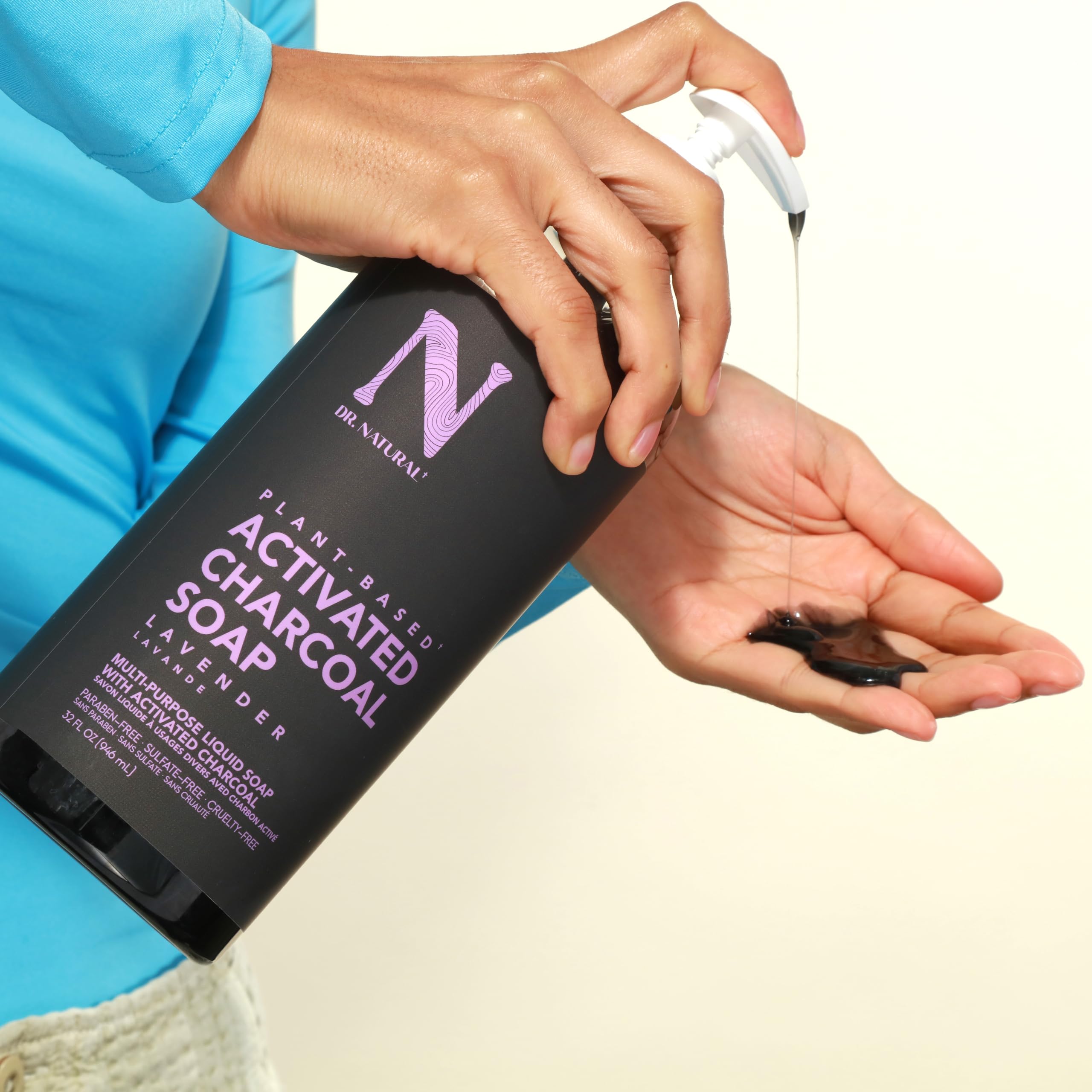 Dr. Natural Activated Charcoal Liquid Soap Anti Acne and Blemishes Deep - Thumbnail 3