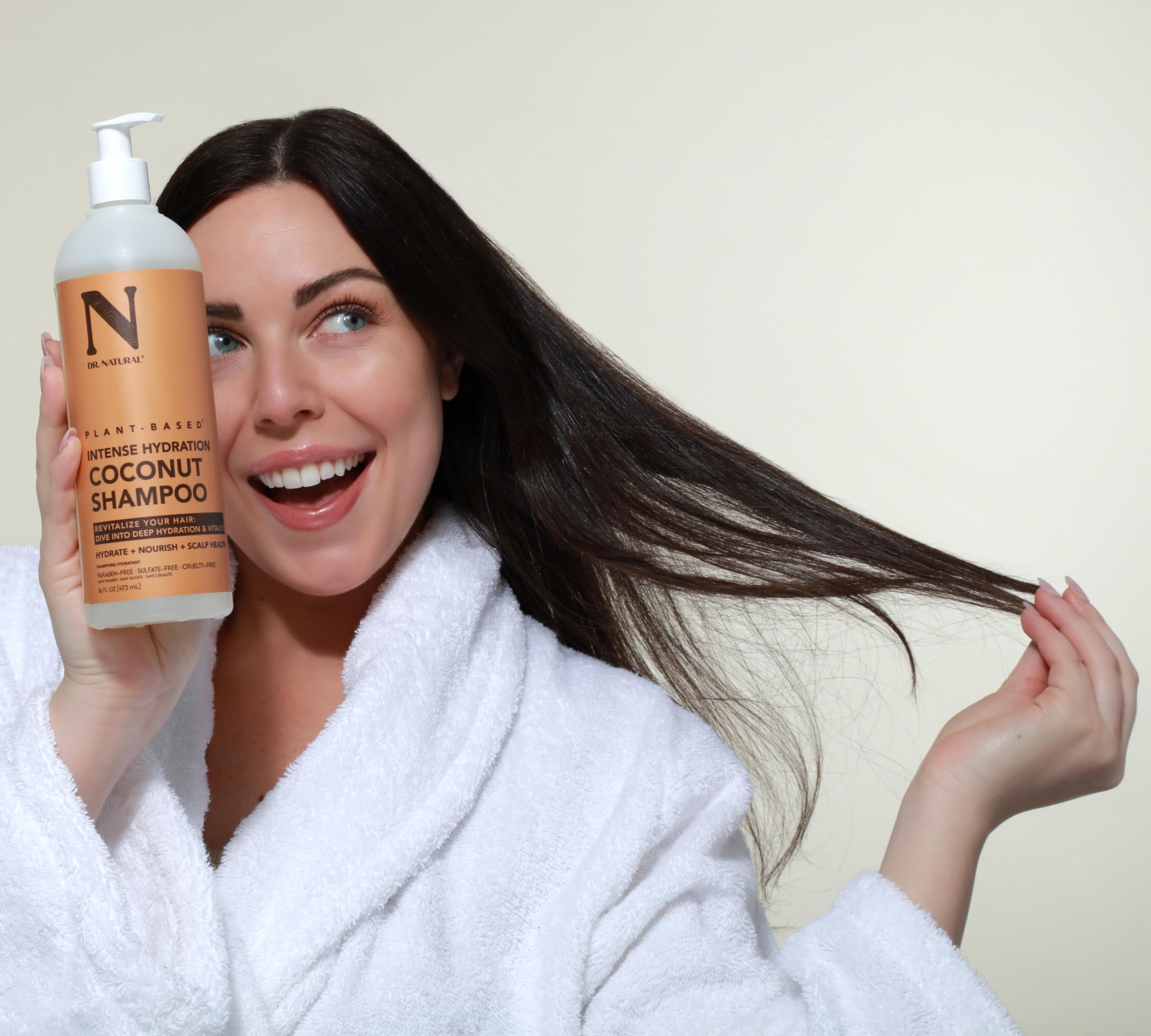 Dr. Natural Hydrates and Restores Shampoo Coconut for Unisex Lotion Unisex 16 oz - Thumbnail 2