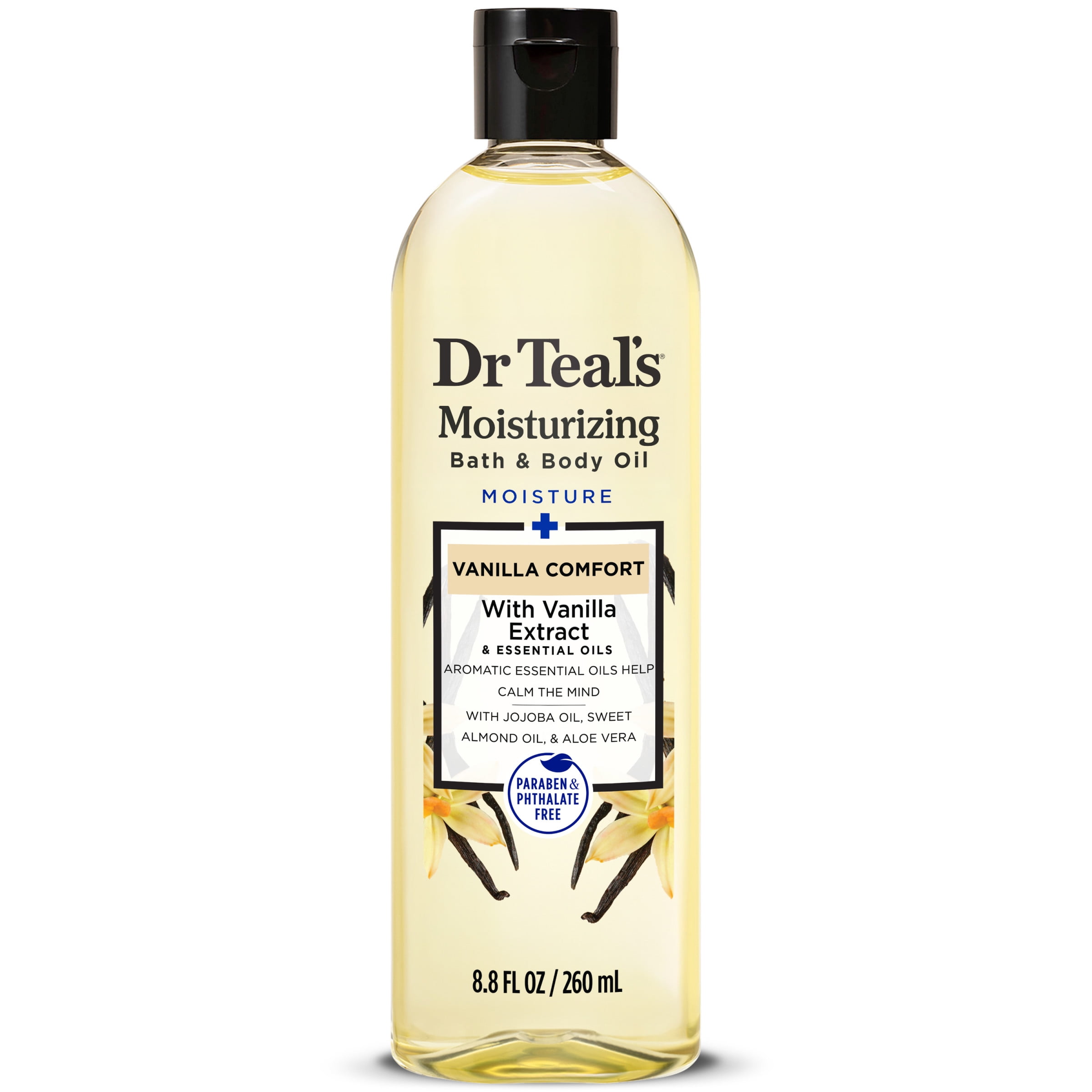 Dr Teal's Vanilla Comfort Moisturizing Bath Body Oil 8.8 Fl Oz