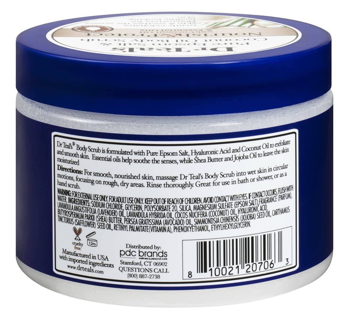 Dr. Teal's Body Scrub Nourish Protect Jar 16 oz - Thumbnail 2