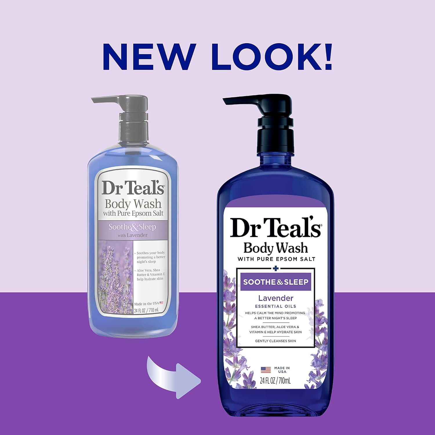 Dr Teal's Pure Epsom Salt Body Wash Soother Moisturize With Lavender 24 oz - Thumbnail 3