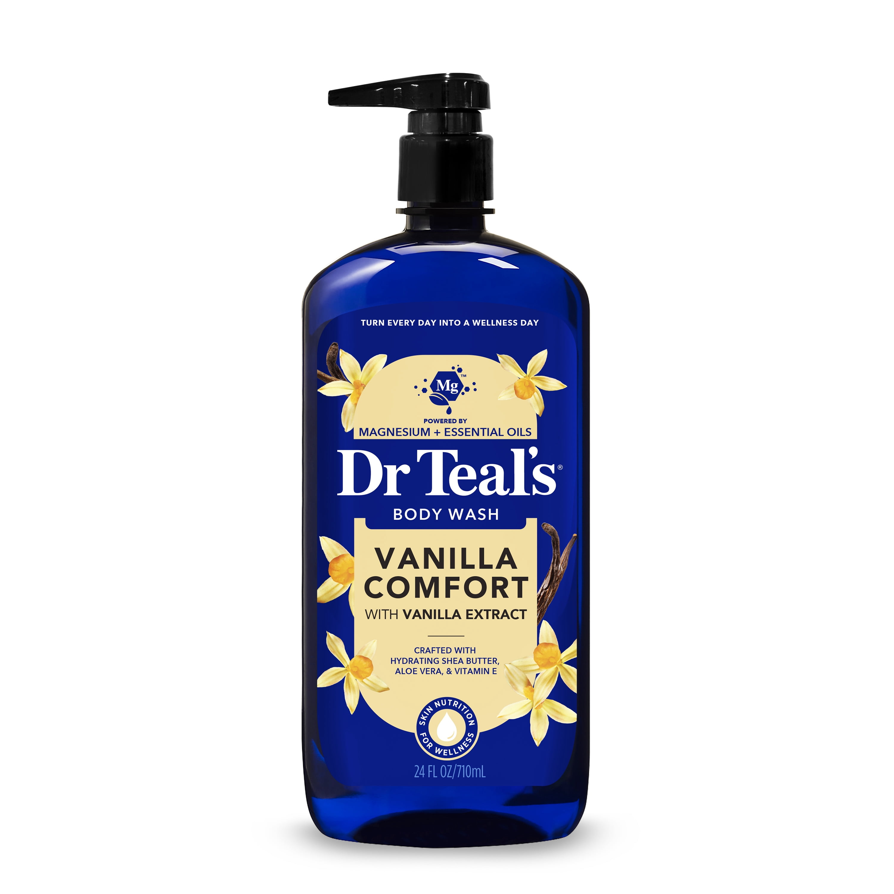 Dr Teal's Vanilla Comfort Body Wash With Pure Epsom Salt Essential Oils 24 Fl Oz