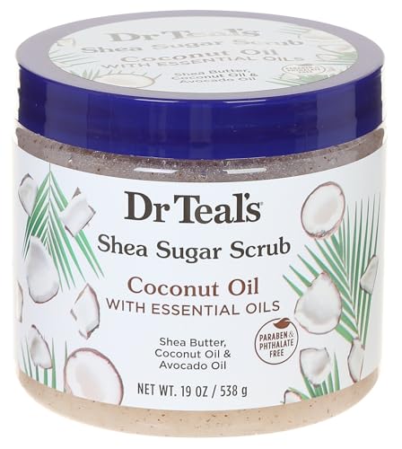 Dr. Teal's Shea Sugar Scrub Coconut Oil Jar 19 oz - Thumbnail 3