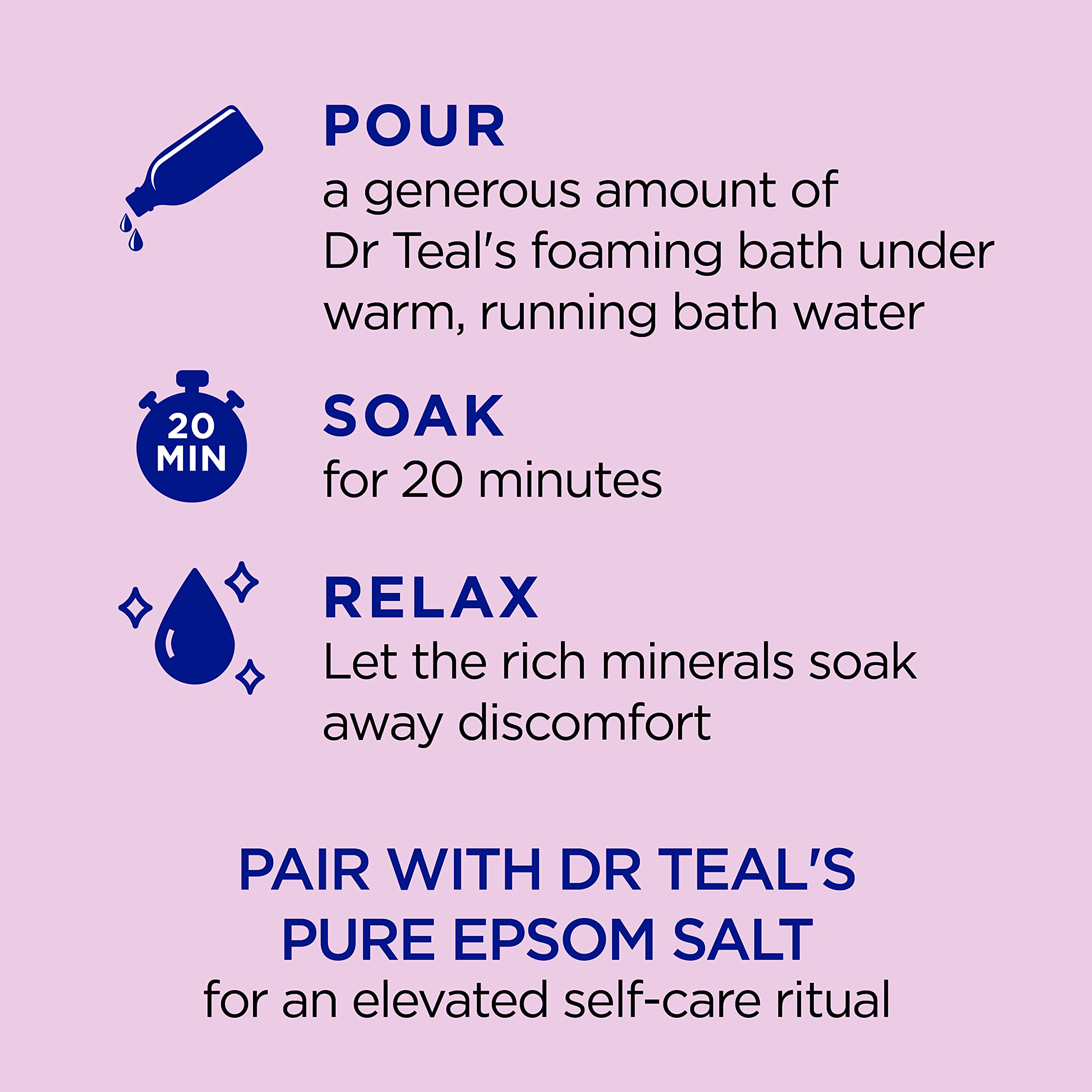 Dr Teal's Foaming Bath With Pure Epsom Salt Black Elderberry With Vitamin D 34 - Thumbnail 3