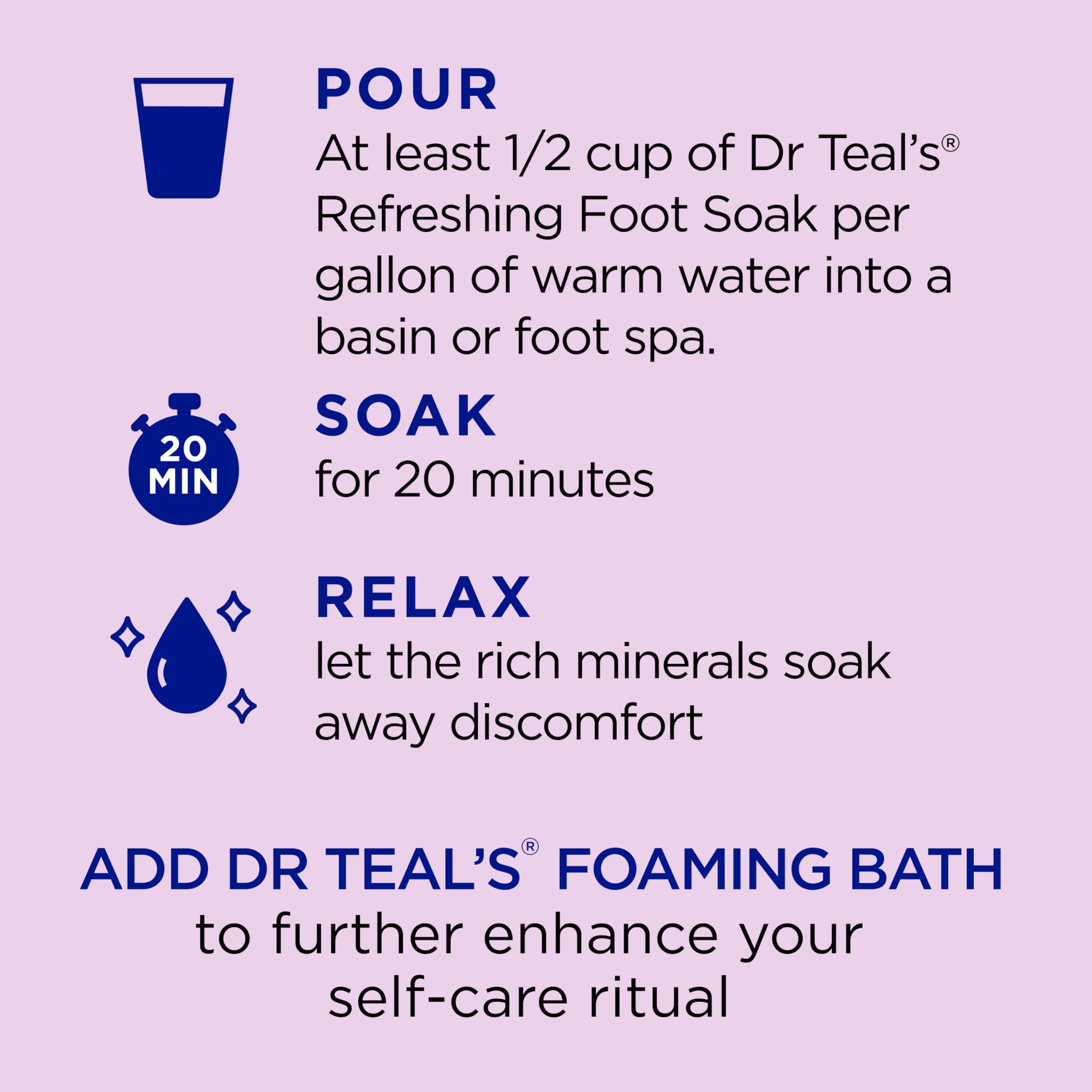 Dr Teal's Foaming Bath With Pure Epsom Salt Soothe Sleep With Lavender 34 Fl Oz - Thumbnail 2