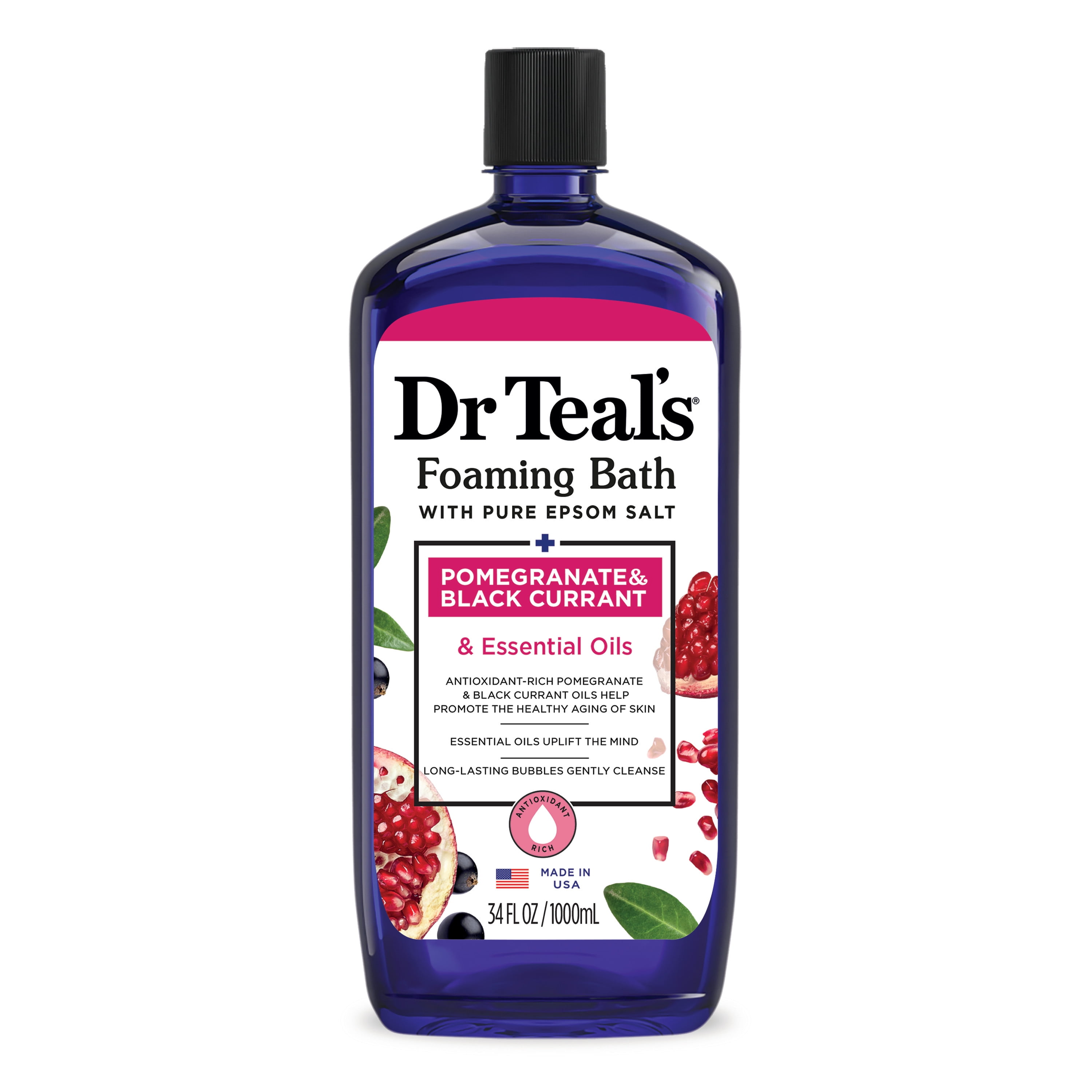 Dr Teal's Foaming Bath With Pomegranate Oil Black Currant 34 Fl Oz