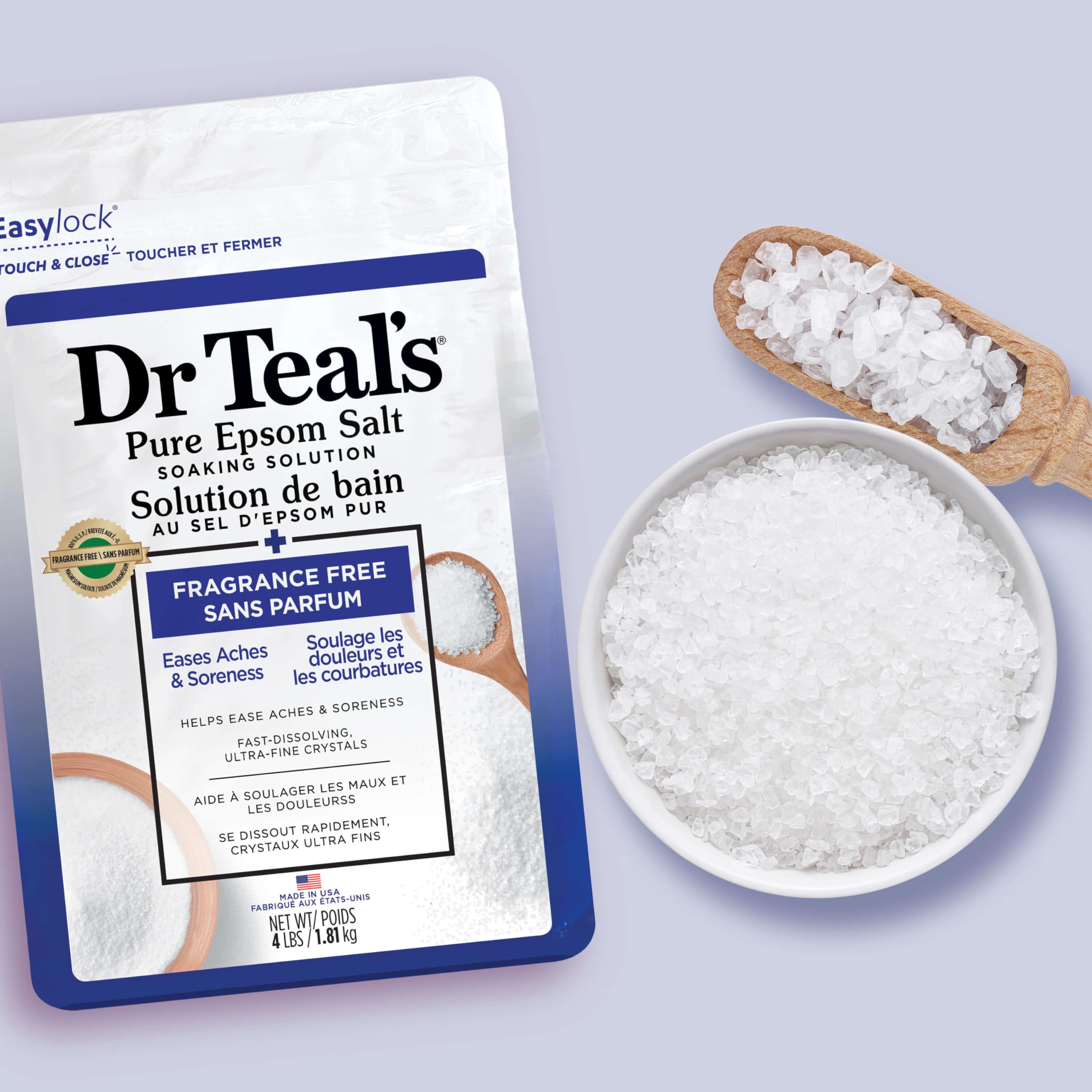 Dr Teal's Epsom Salt Magnesium Soak Free 4 Lbs - Thumbnail 2