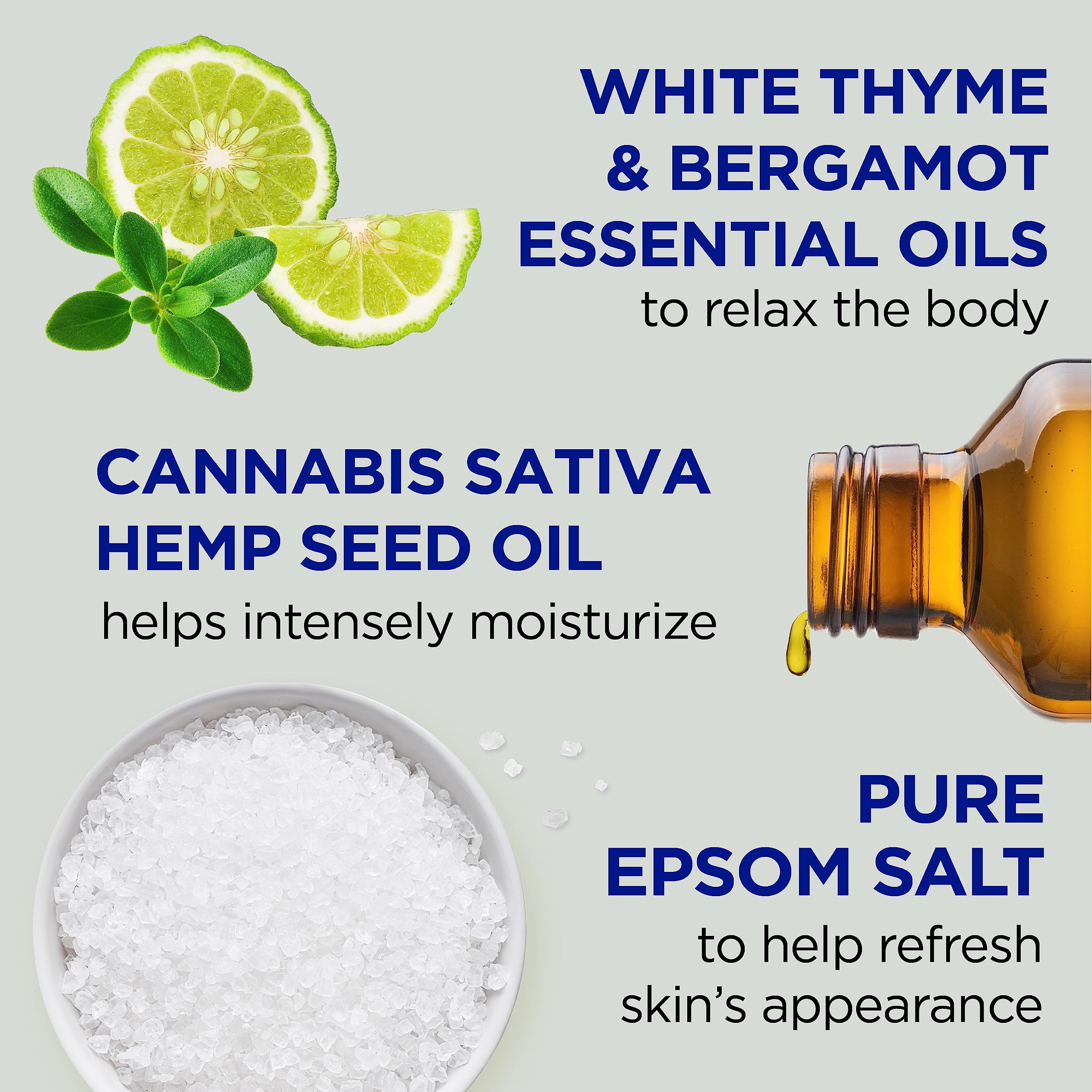 Dr Teal's Cannabis Sativa Hemp Seed Oil Foaming Bath With Pure Epsom Salt . - Thumbnail 2