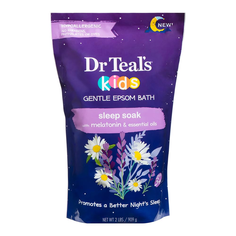 Dr Teal's Kids Gentle Epsom Bath Sleep Soak With Melatonin Essential Oils