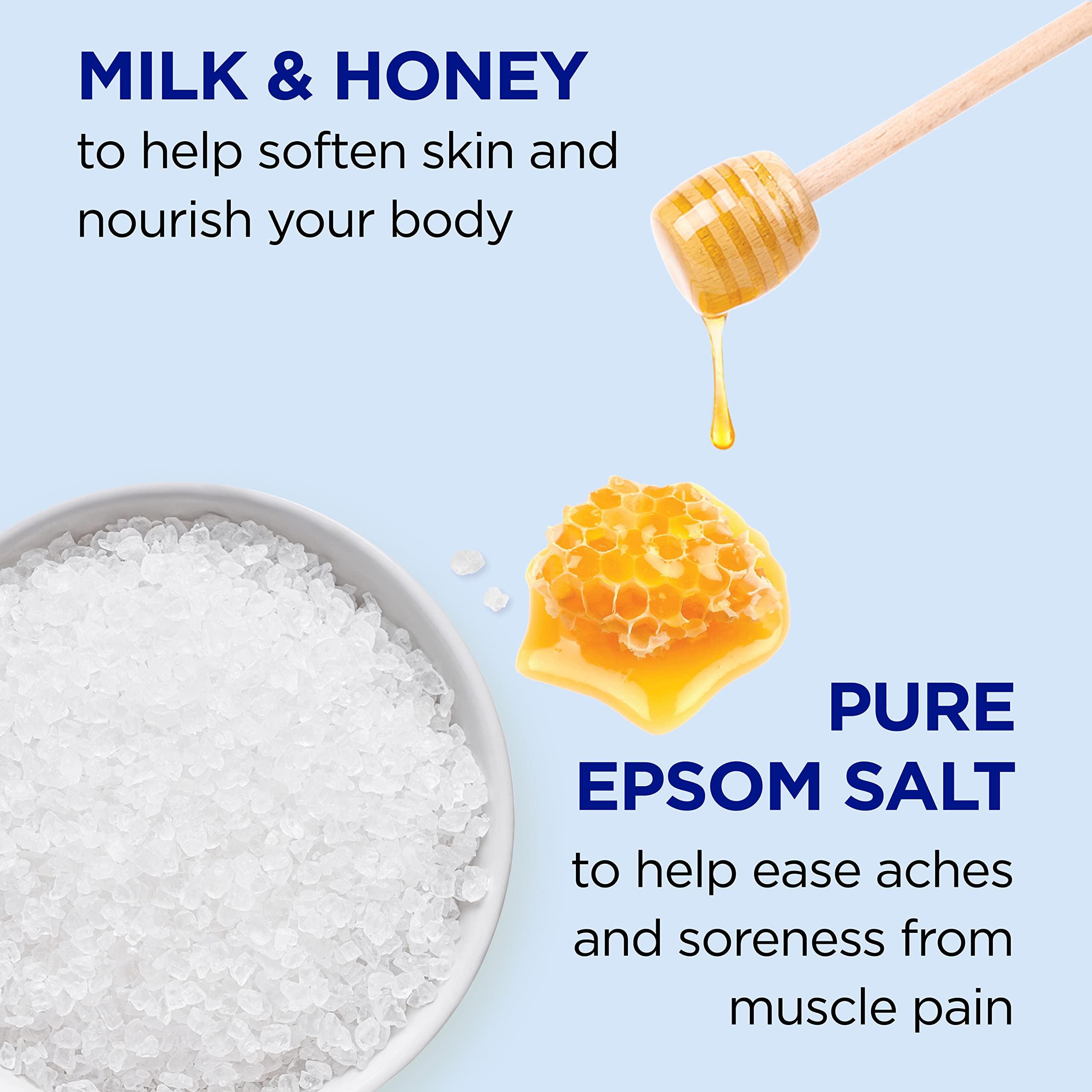 Dr. Teal's Epsom Salt Soaking Solution Soften Nourish With Milk and Honey 48 oz - Thumbnail 3