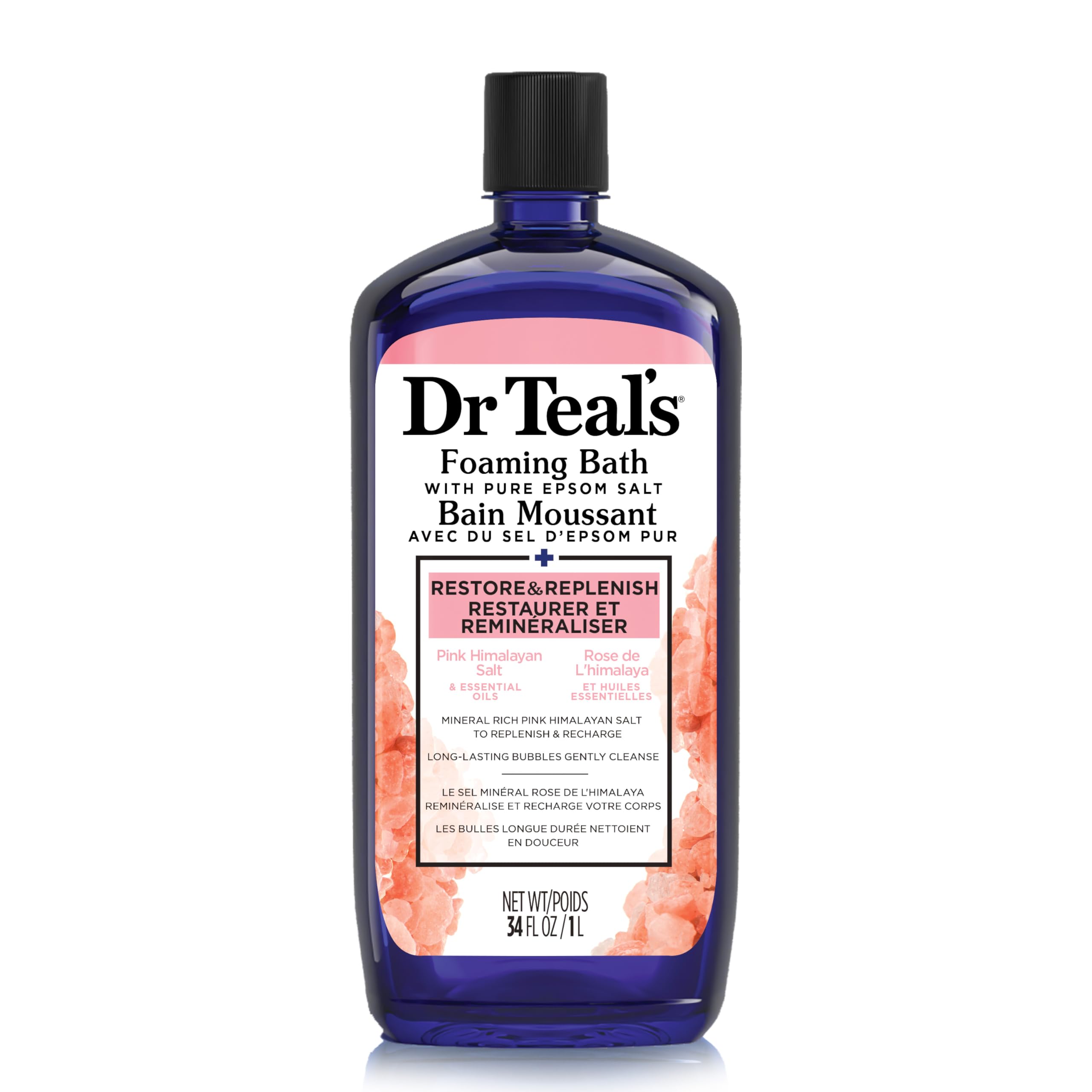 Dr Teal's Restore Replenish Pure Epsom Salt Essential Oils Pink Himalayan