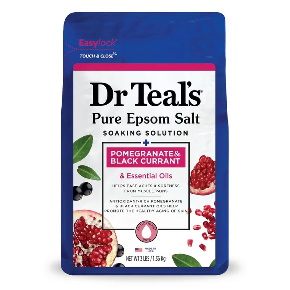 Dr Teal's Epsom Salt Magnesium Soak Pomegranate Black Currant 3 Lbs - Thumbnail 2
