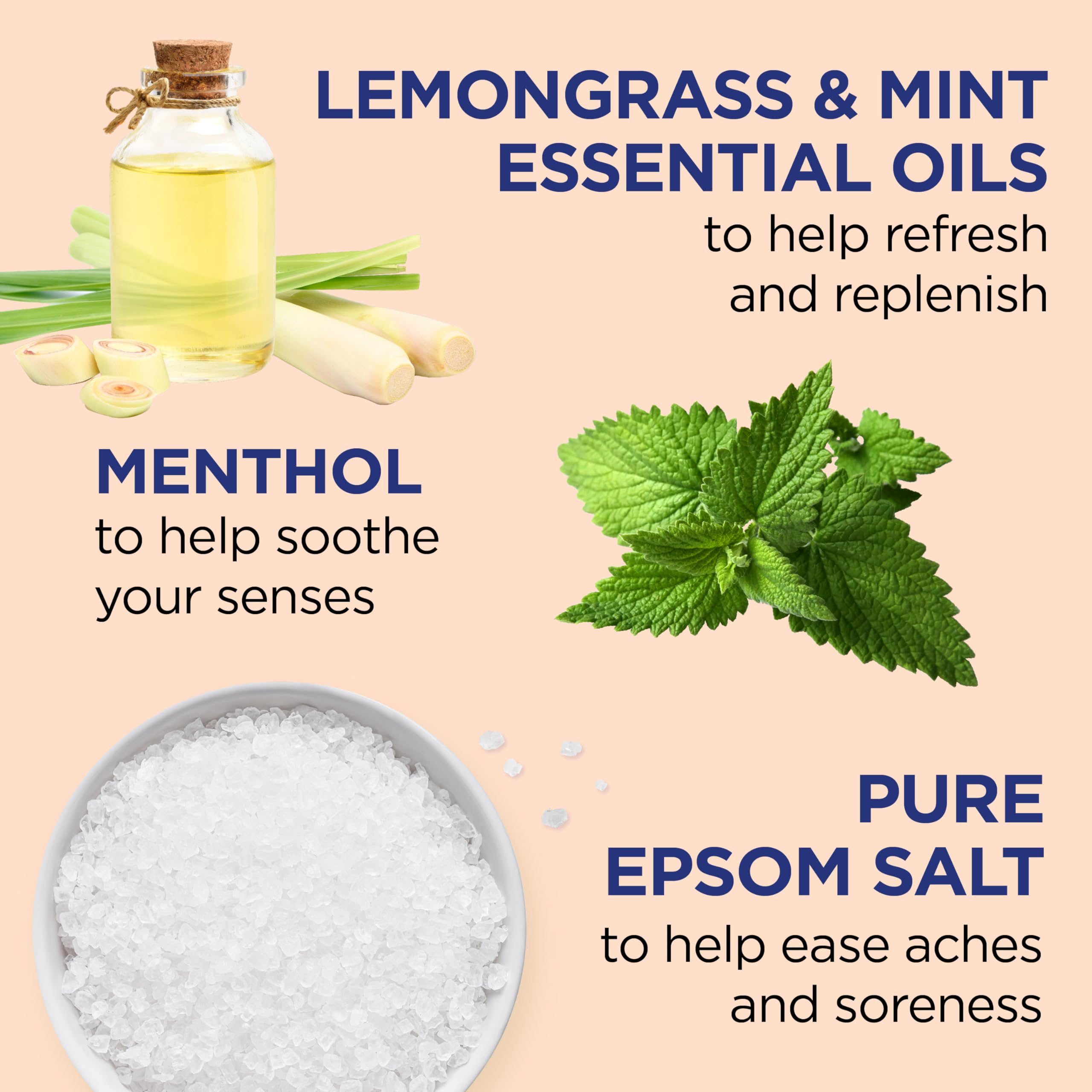 Dr Teal's Epsom Salt Magnesium Soak Pre Post Workout With Menthol Essential - Thumbnail 3