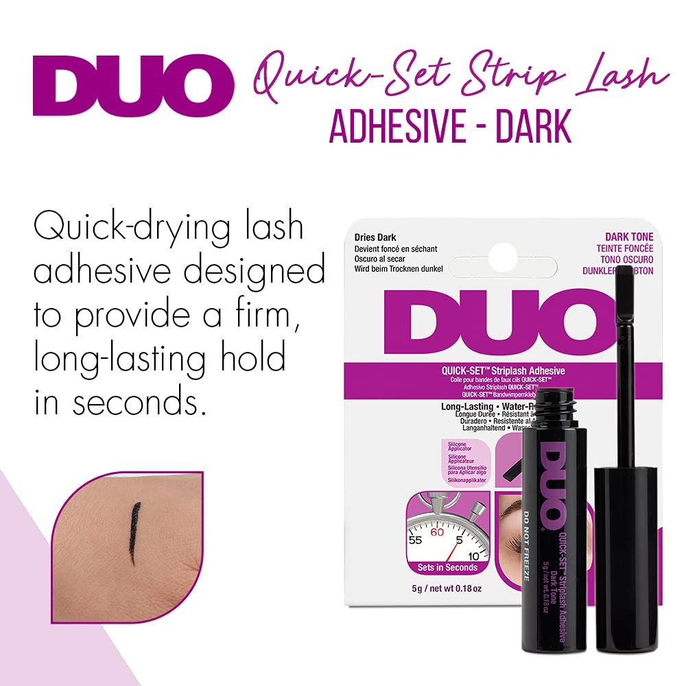 Duo Quick Set Strip Lash Adhesive Dark Tone Quick Drying Long Lasting Water - Thumbnail 3