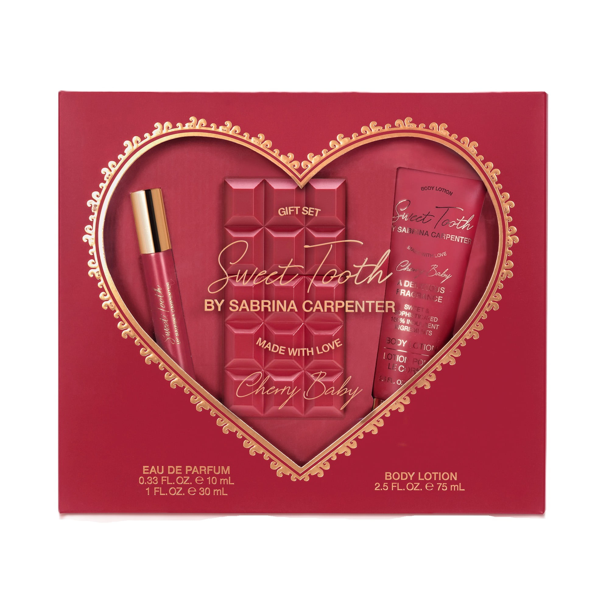[Set] Scent Beauty Sweet Tooth By Sabrina Carpenter Cherry Baby and Body Lotion 3