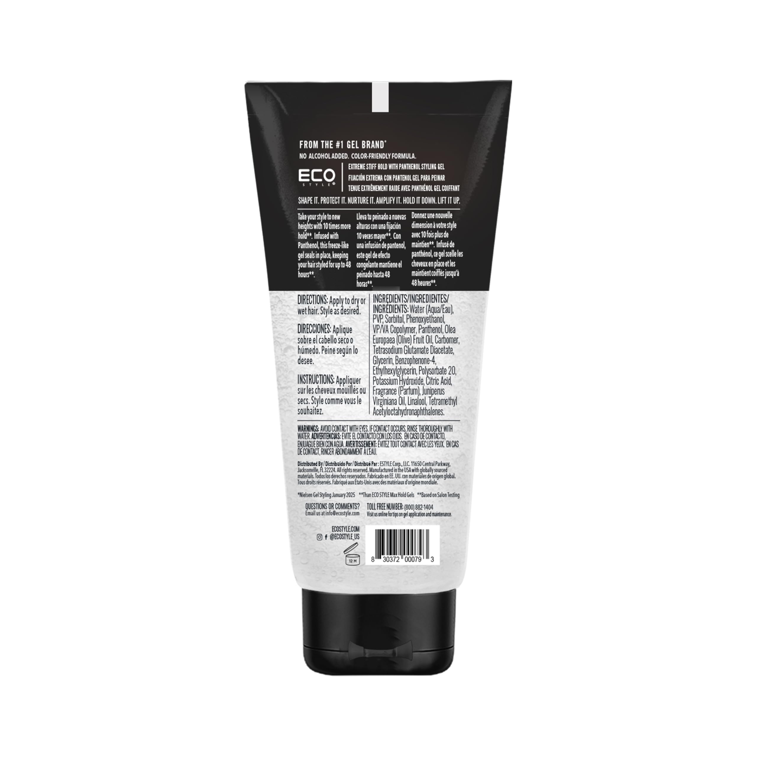 Eco Style Extreme Stiff Hold Gel Maximum Hold Styling Gel for Textured Hair - Thumbnail 2