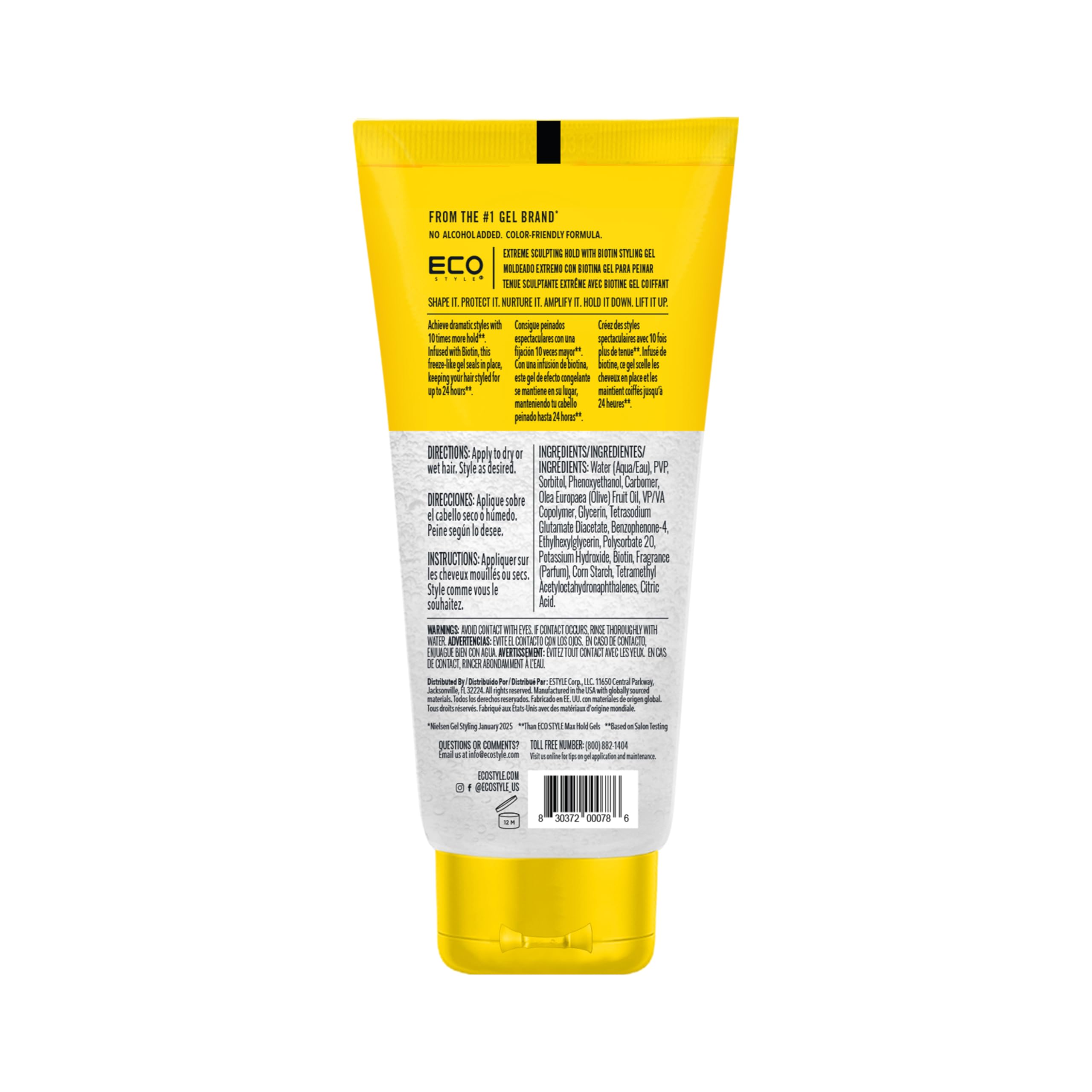 Eco Style Extreme Sculpting Gel With Biotin Maximum Hold Hair Gel for Strength - Thumbnail 2