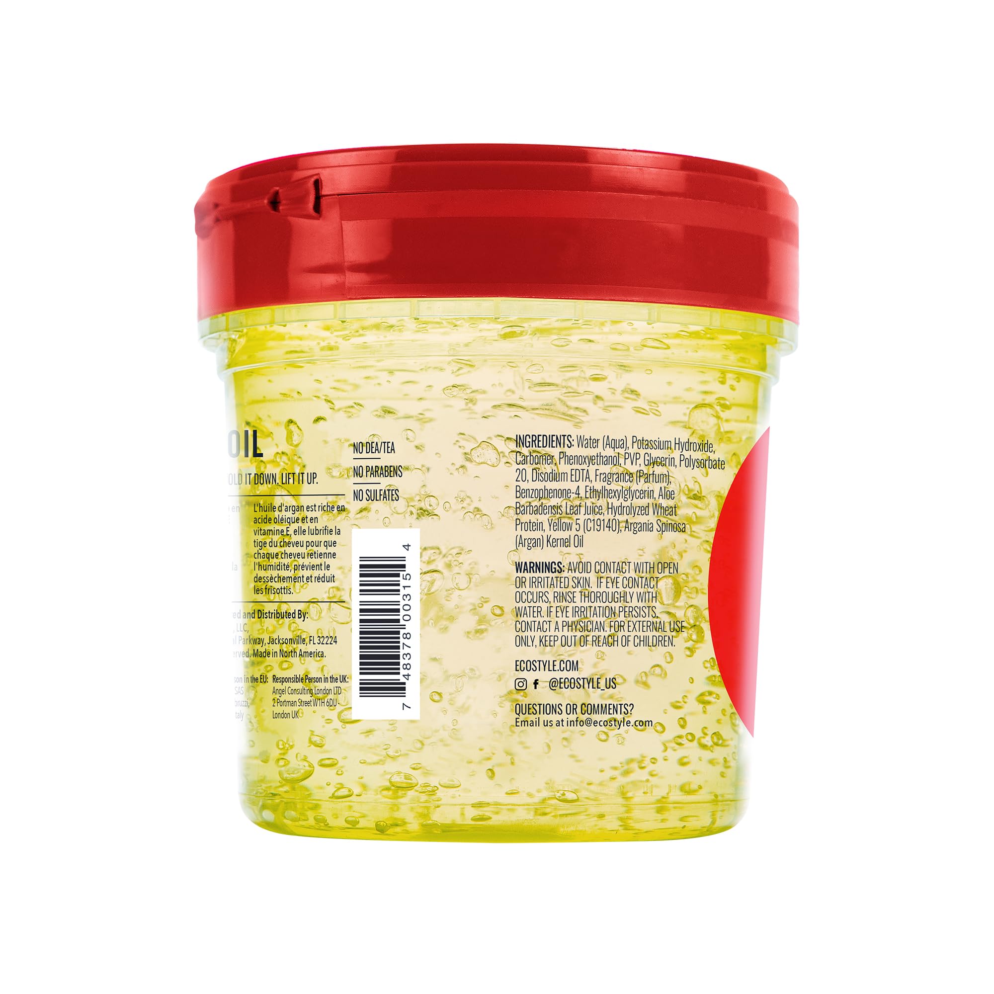 Eco Style Moroccan Argan Oil Styling Gel Promotes Healthy Hair Nourishes and - Thumbnail 2