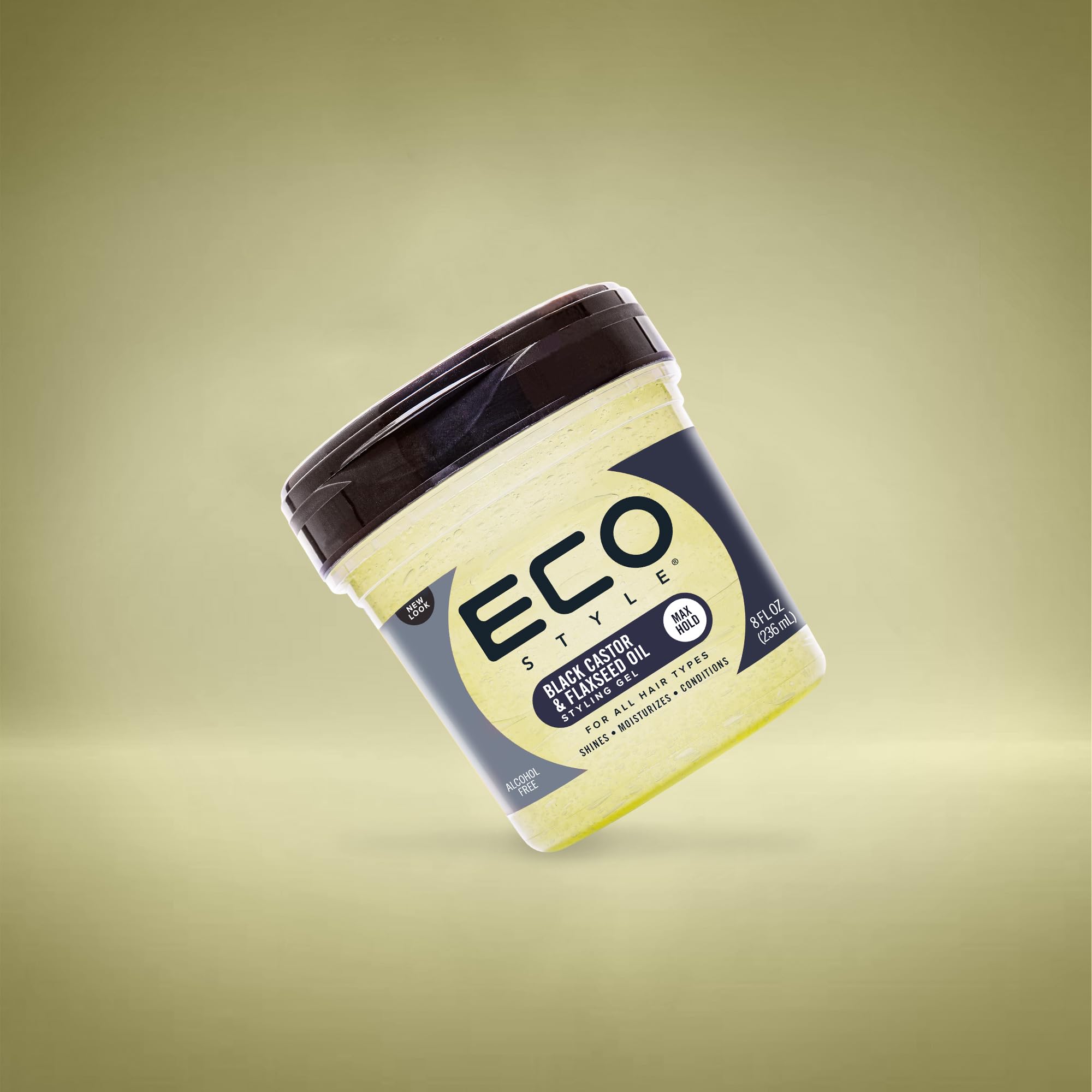 Eco Style Black Castor and Flaxseed Oil Styling Gel Helps Nourish and Repair - Thumbnail 3